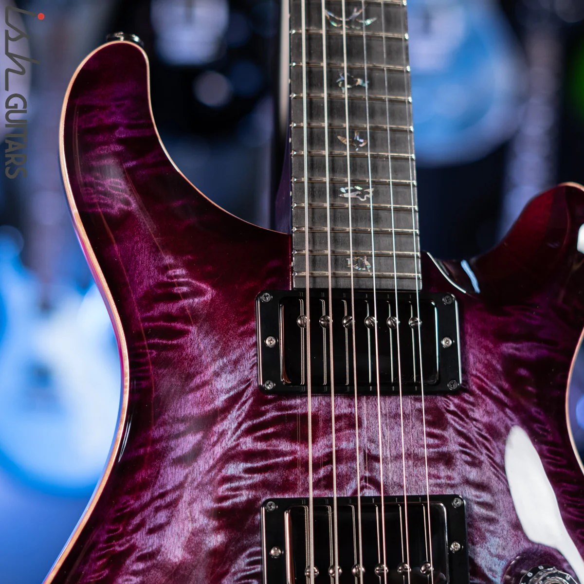 PRS Wood Library Custom 24 Violet Purple Burst 10 Top Quilt Figured Maple Neck - Image 4