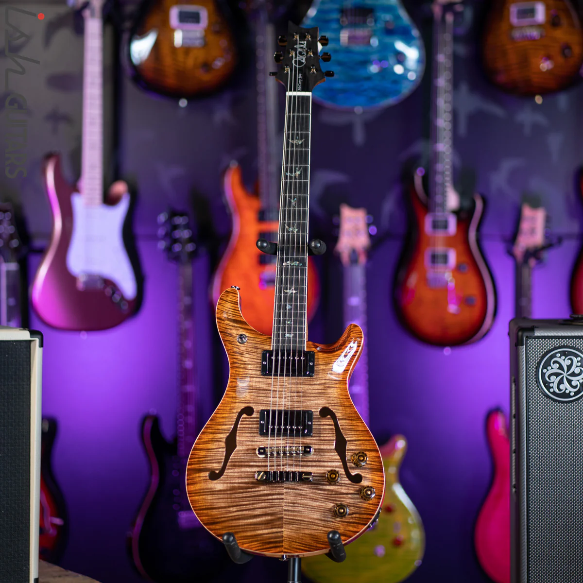 PRS McCarty 594 Hollowbody II Wood Library 10 Top Autumn Sky - Image 2
