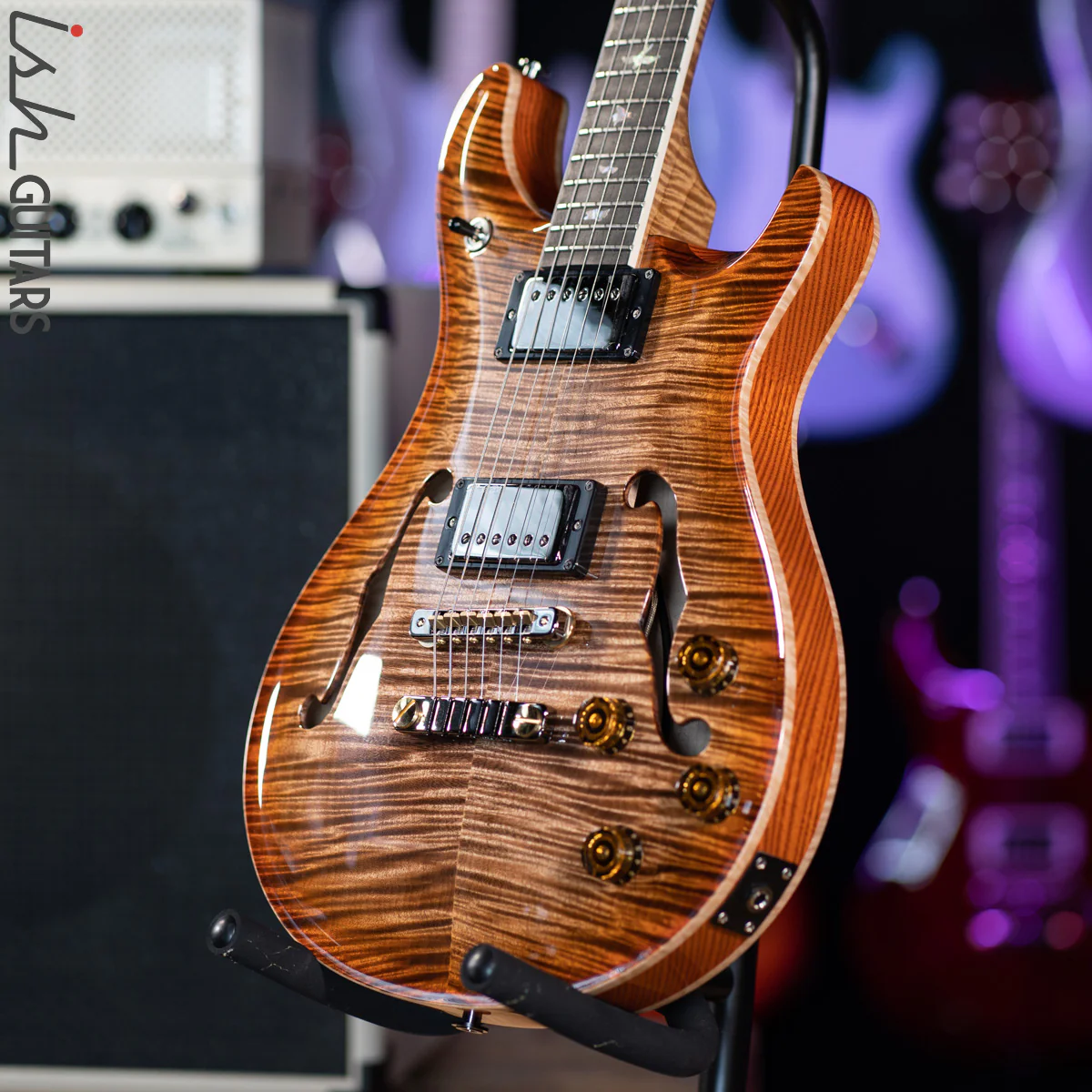 PRS McCarty 594 Hollowbody II Wood Library 10 Top Autumn Sky - Image 5
