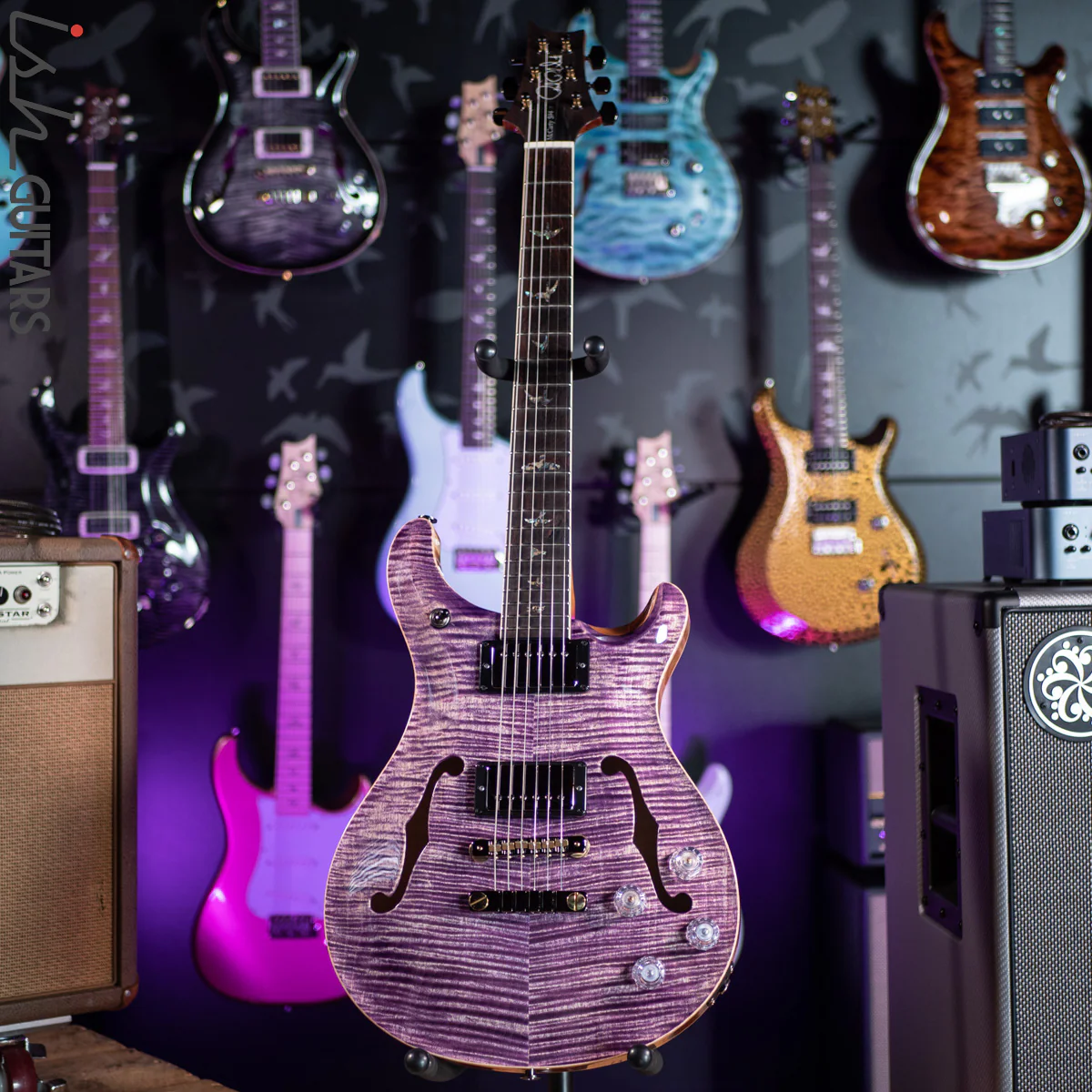 PRS McCarty 594 Hollowbody II Wood Library Faded Purple - Image 2