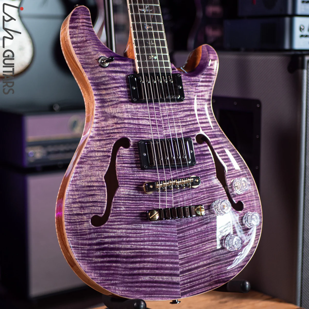 PRS McCarty 594 Hollowbody II Wood Library Faded Purple - Image 5