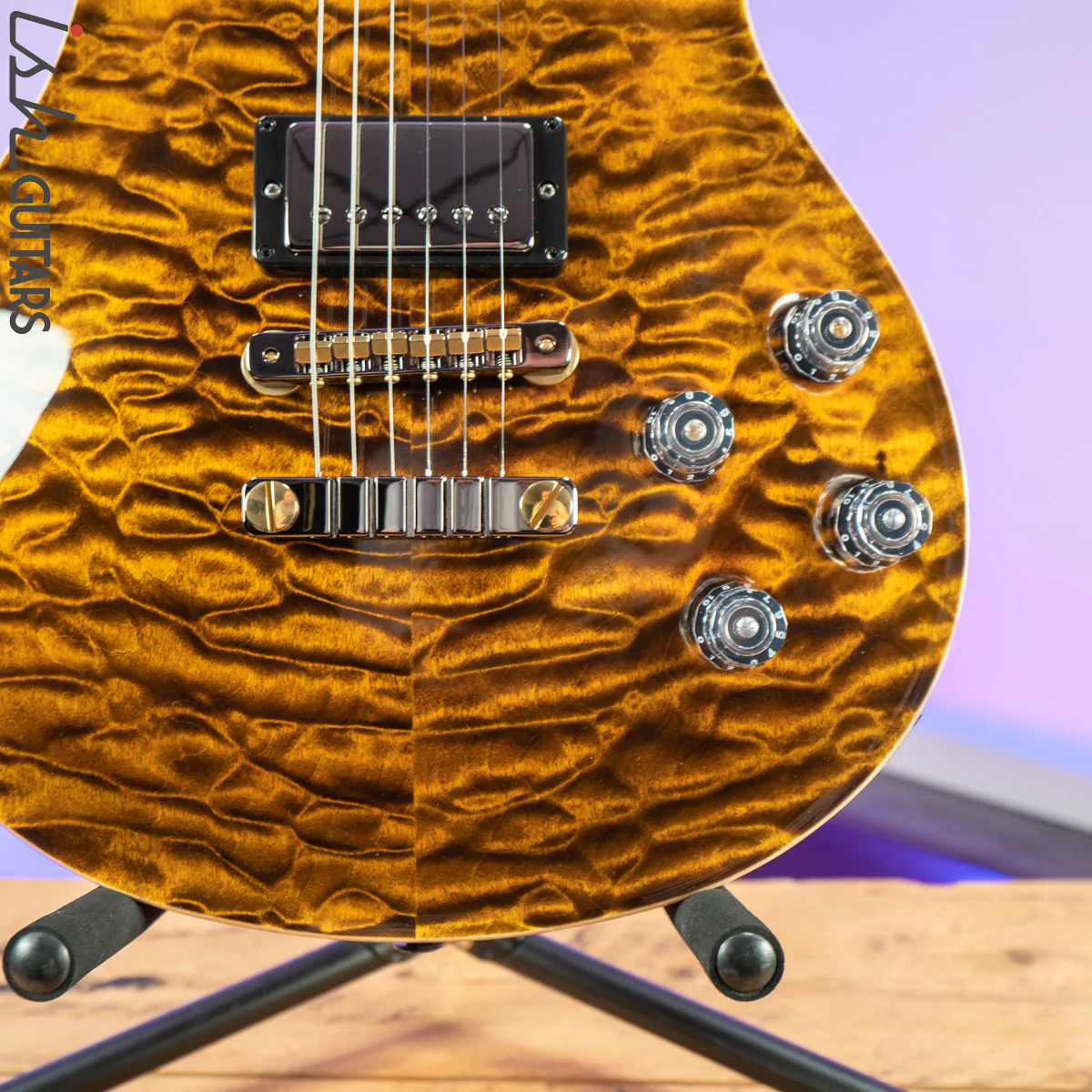 PRS McCarty 594 Wood Library Yellow Tiger 10 Top Quilt - Image 4