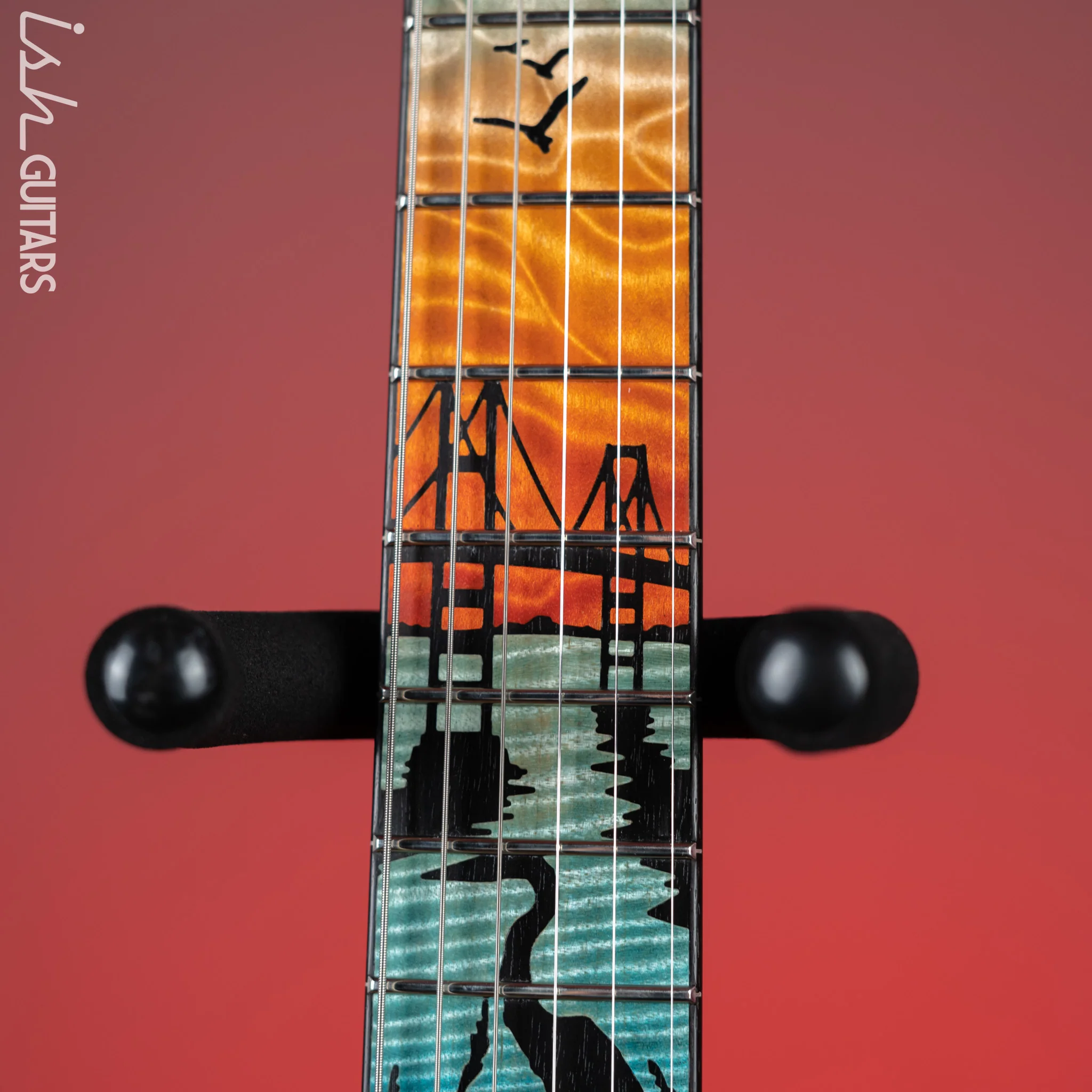 2021 PRS Private Stock Custom 24 Aquamarine Glow Smoked Burst “Chesapeake Bay” Inlays - Image 7