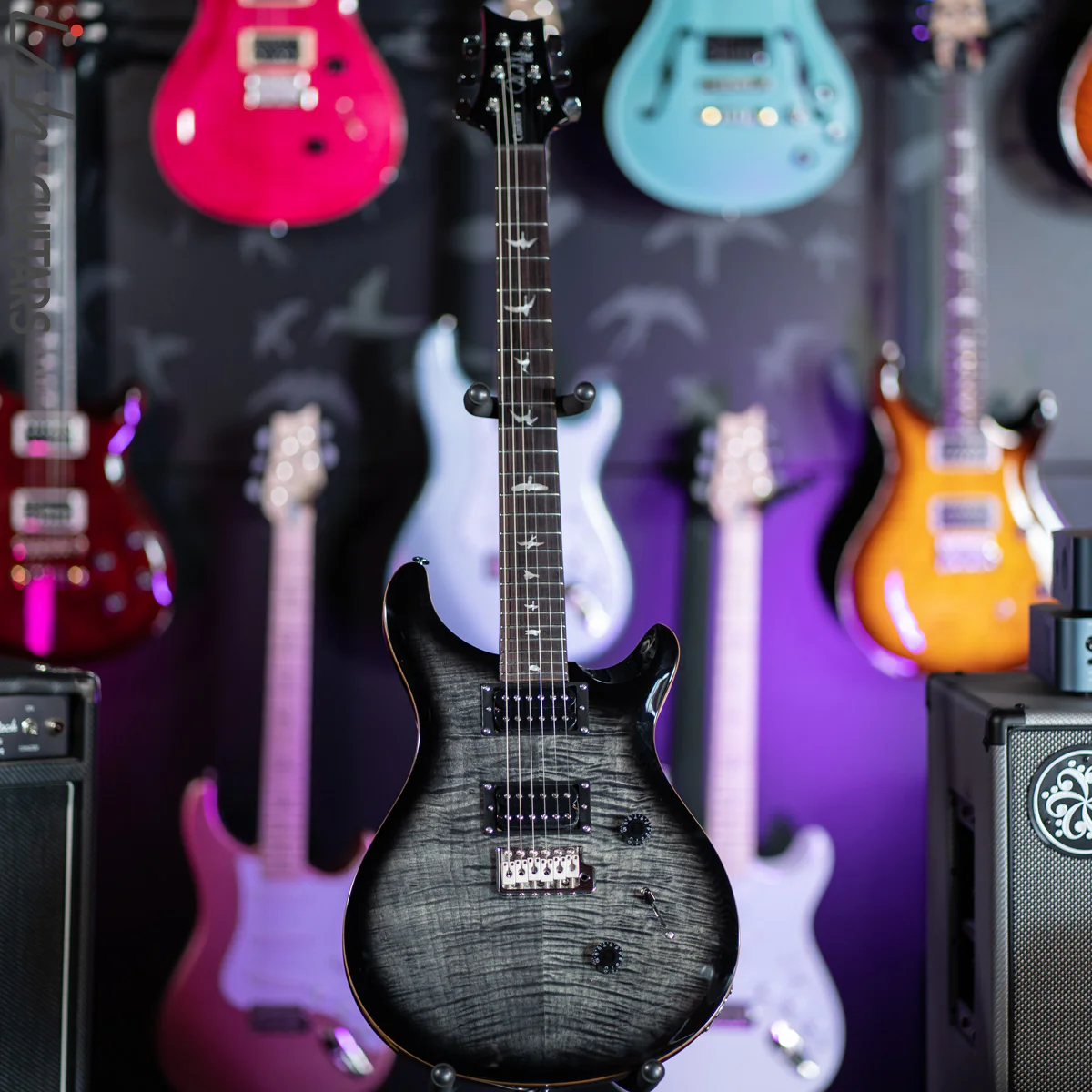 2021 PRS SE Custom 24 Charcoal Burst - Image 2