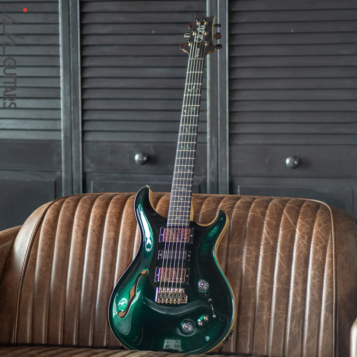 2021 PRS Special 22 Semi-Hollow Wood Library Custom Color Evergreen Metallic - Image 2