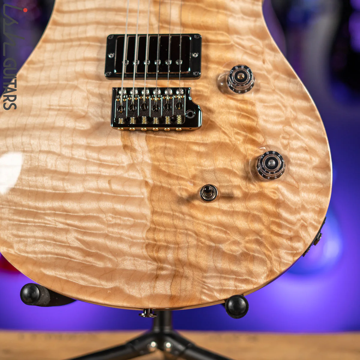 2021 PRS Wood Library Custom 24 10 Top Quilt Torrefied Maple Neck Natural Gloss - Image 4