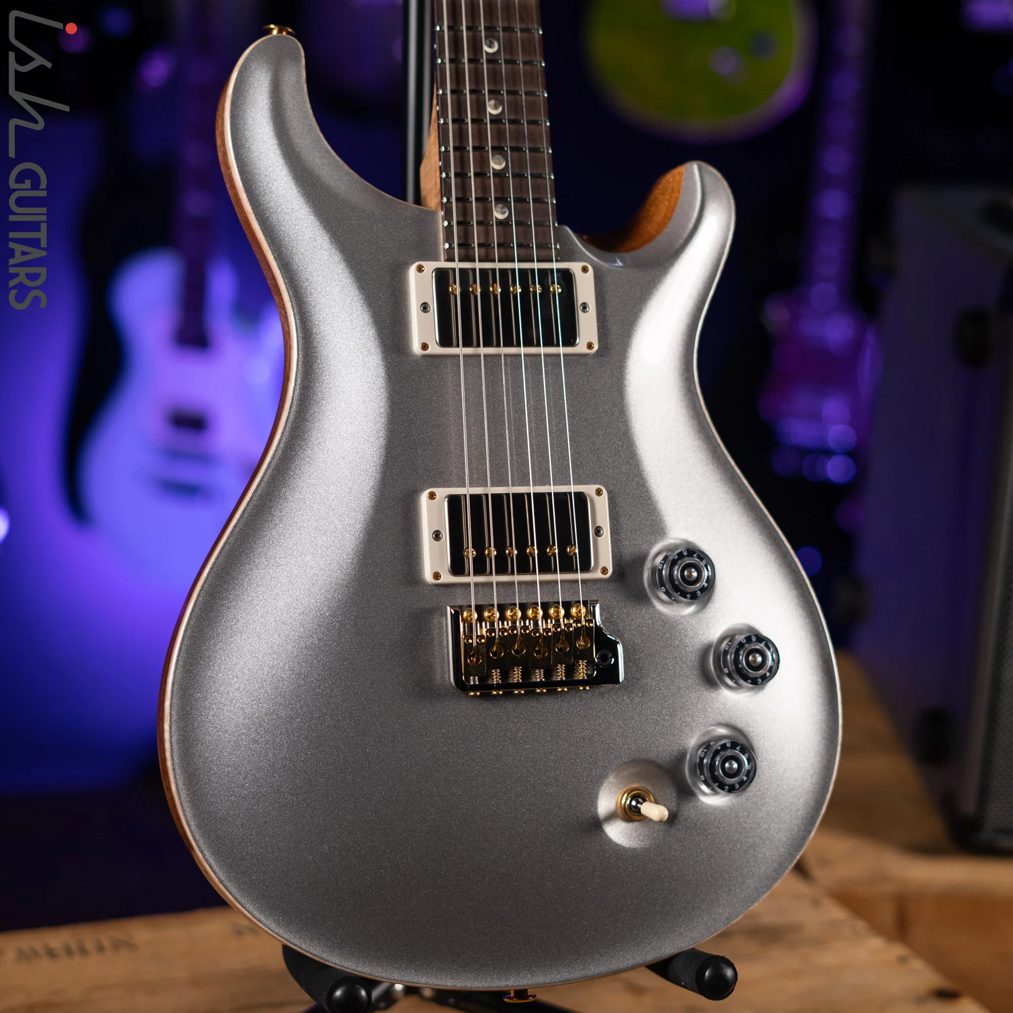 2021 PRS Wood Library DGT Figured Maple Neck Platinum Satin