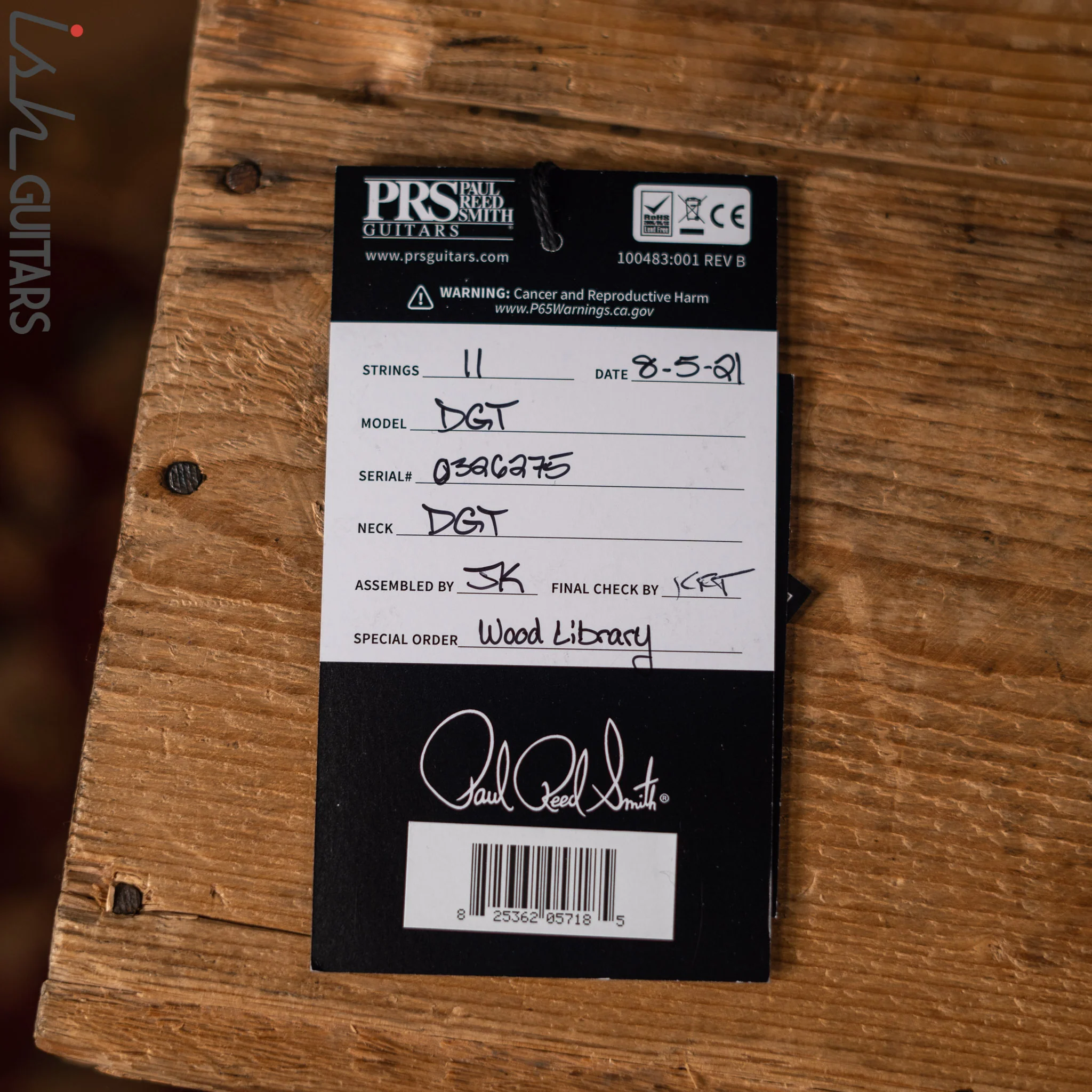 2021 PRS Wood Library DGT Figured Maple Neck Platinum Satin - Image 13