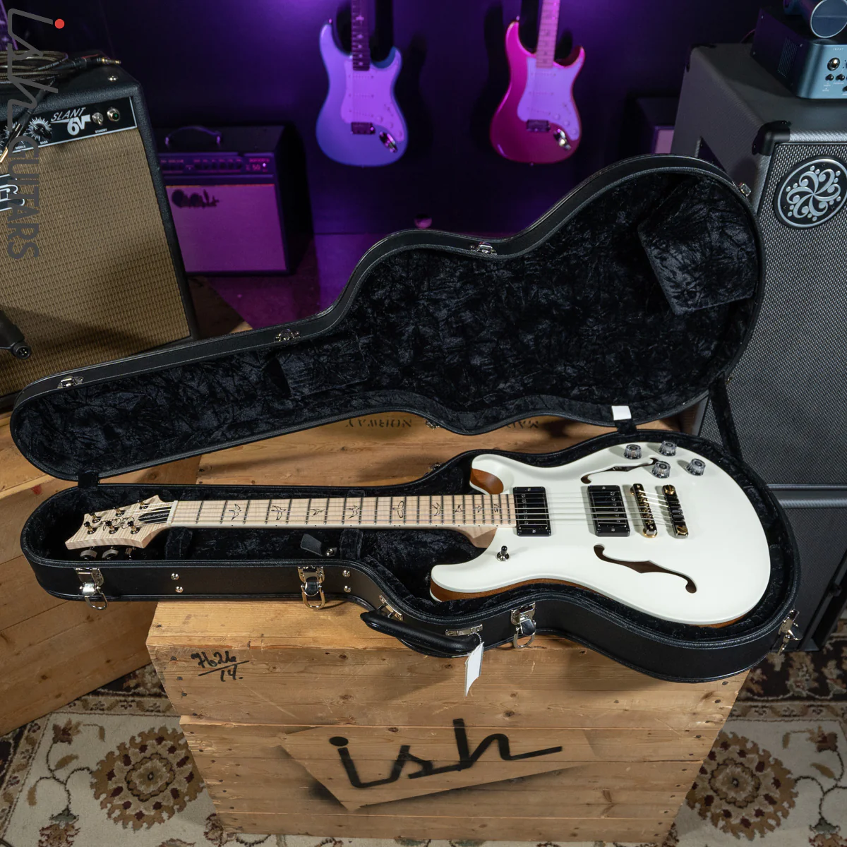PRS McCarty 594 Hollowbody II Wood Library Antique White Satin - Image 14