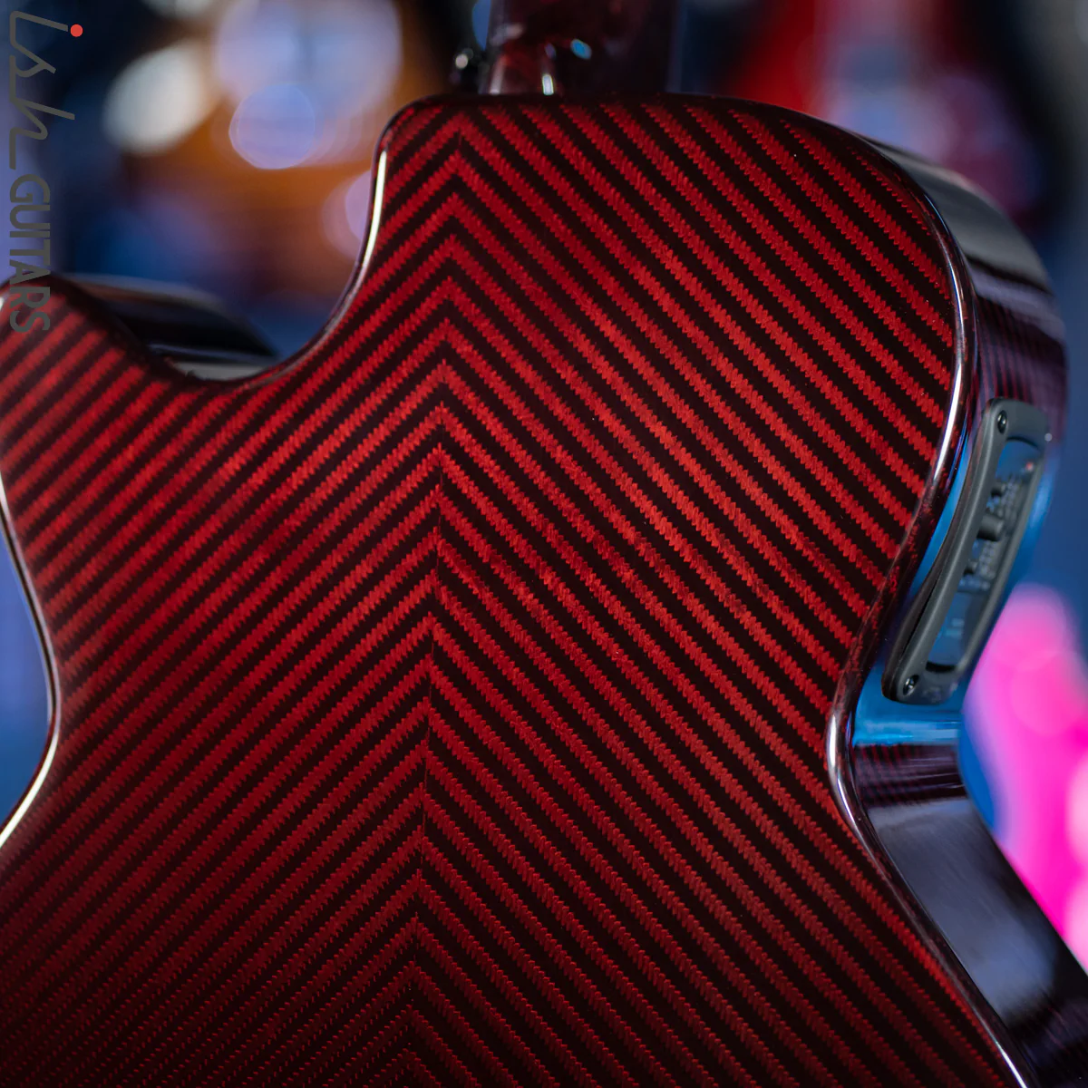 2021 RainSong BI-WS1000N2C Black Ice Acoustic Guitar Ish Exclusive Cranberry Red - Image 6