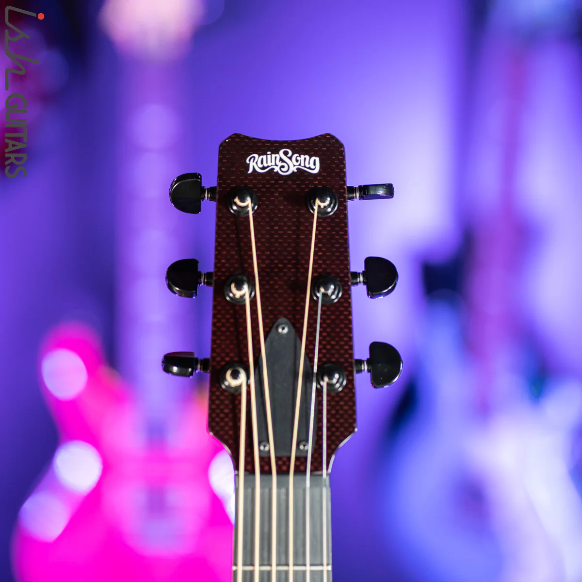 2021 RainSong BI-WS1000N2C Black Ice Acoustic Guitar Ish Exclusive Cranberry Red - Image 6