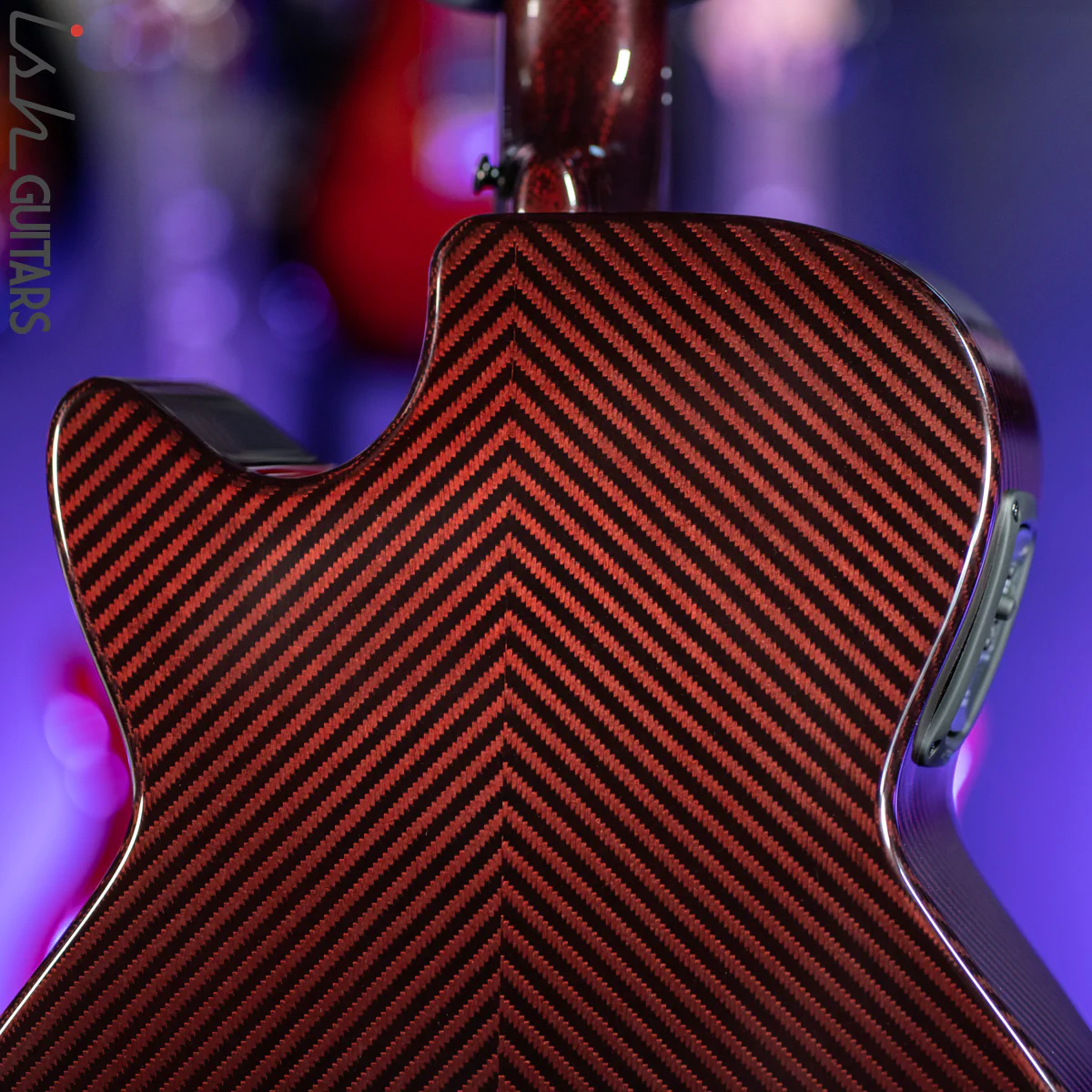 2021 RainSong BI-WS1000N2C Black Ice Acoustic Guitar Ish Exclusive Cranberry Red - Image 9