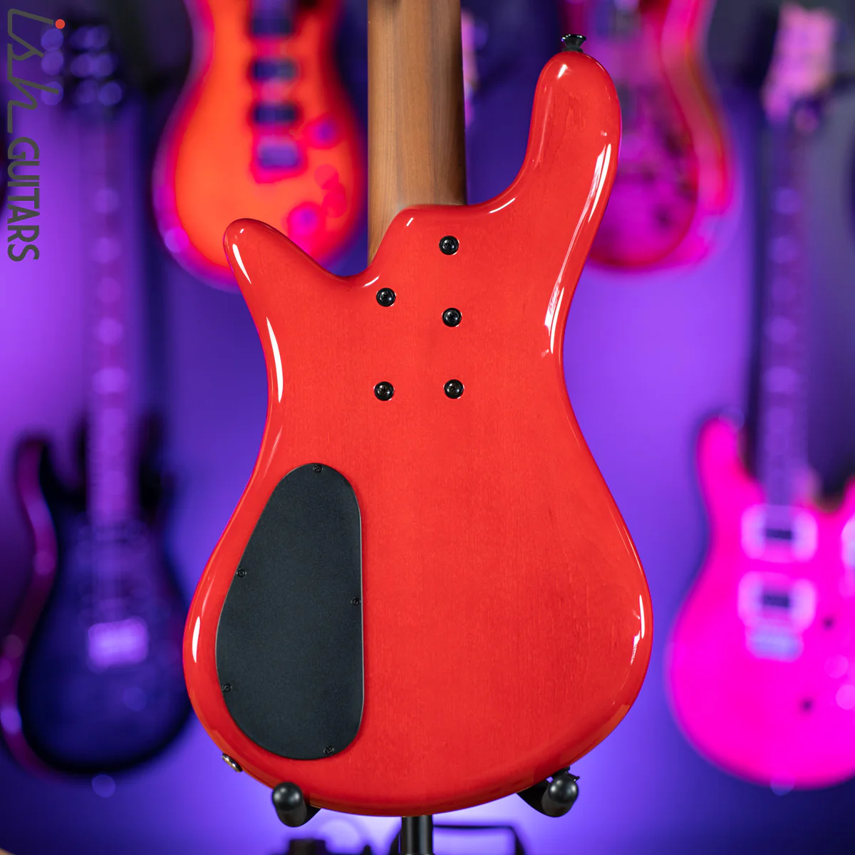 Spector Eurobolt 5 Inferno Red Gloss Poplar Burl Bass Guitar - Image 8