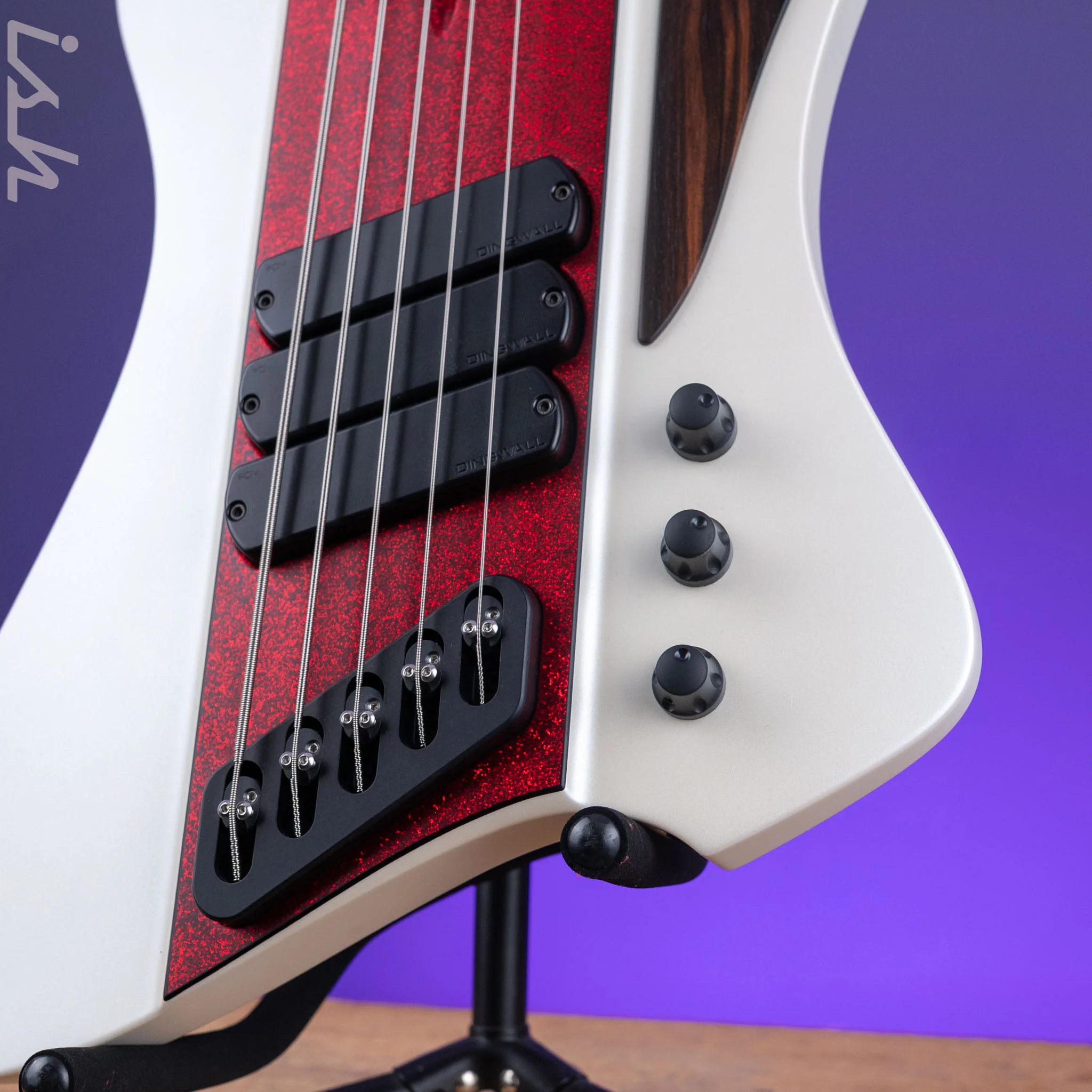 2022 Dingwall D-Roc Custom NAMM Ducati White - Image 5