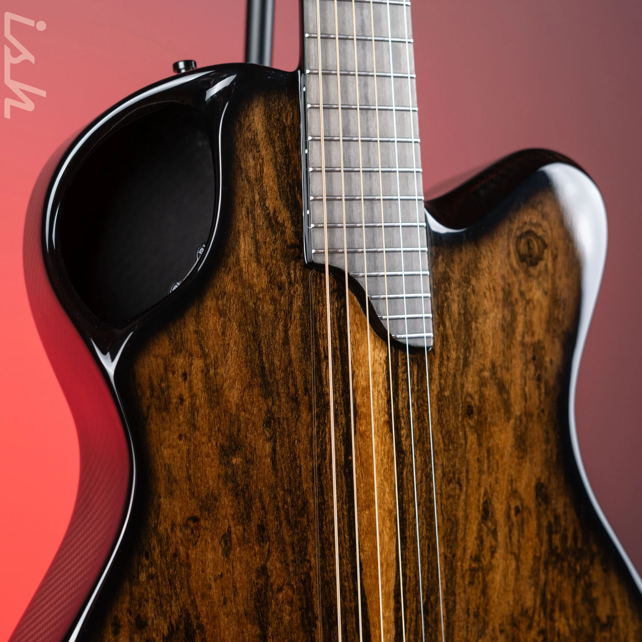 2022 Emerald X20 Carbon Acoustic Guitar Lauro Preto Natural - Image 3