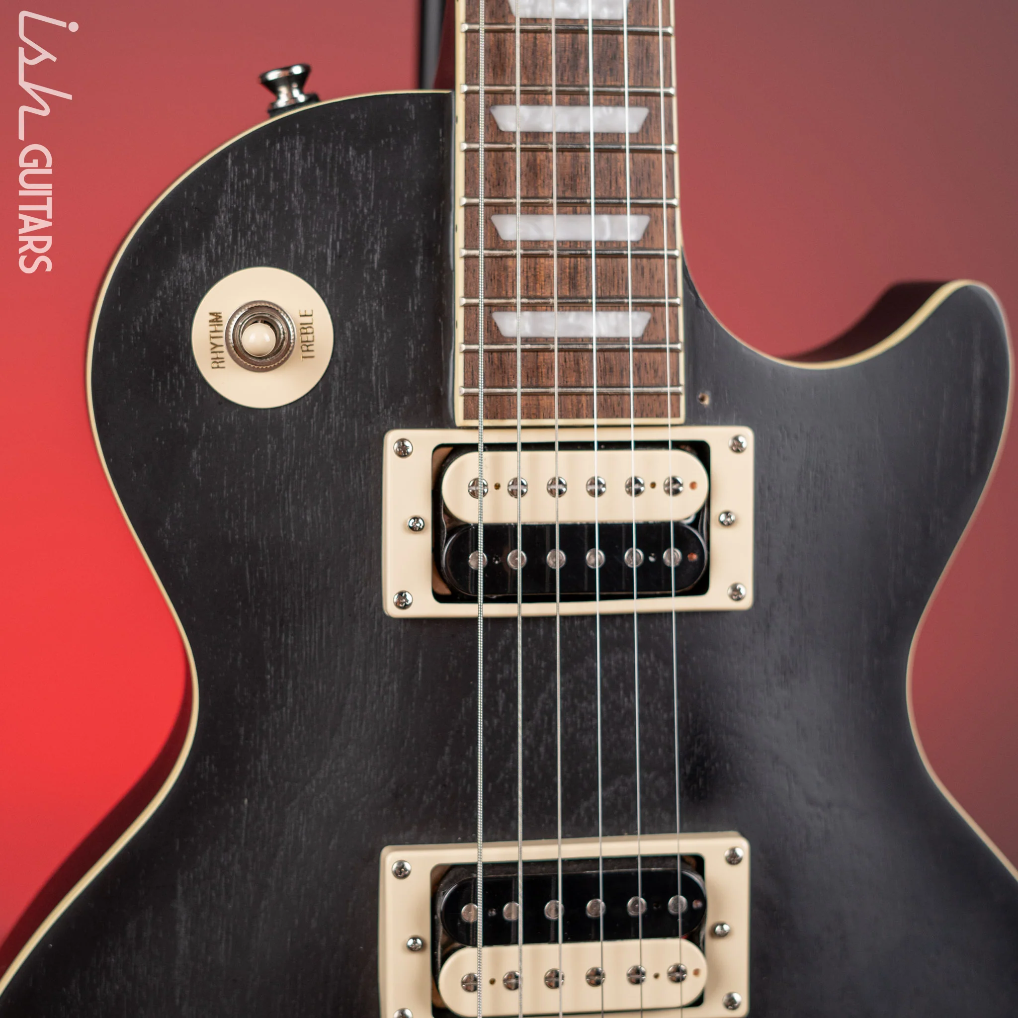 2022 Epiphone Les Paul Traditional Pro IV Ebony - Image 3
