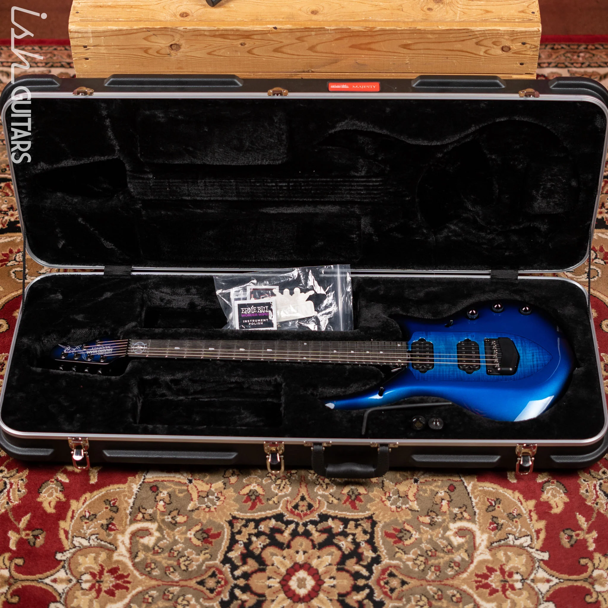 2022 Ernie Ball Music Man Majesty John Petrucci Signature Titan Blue - Image 14