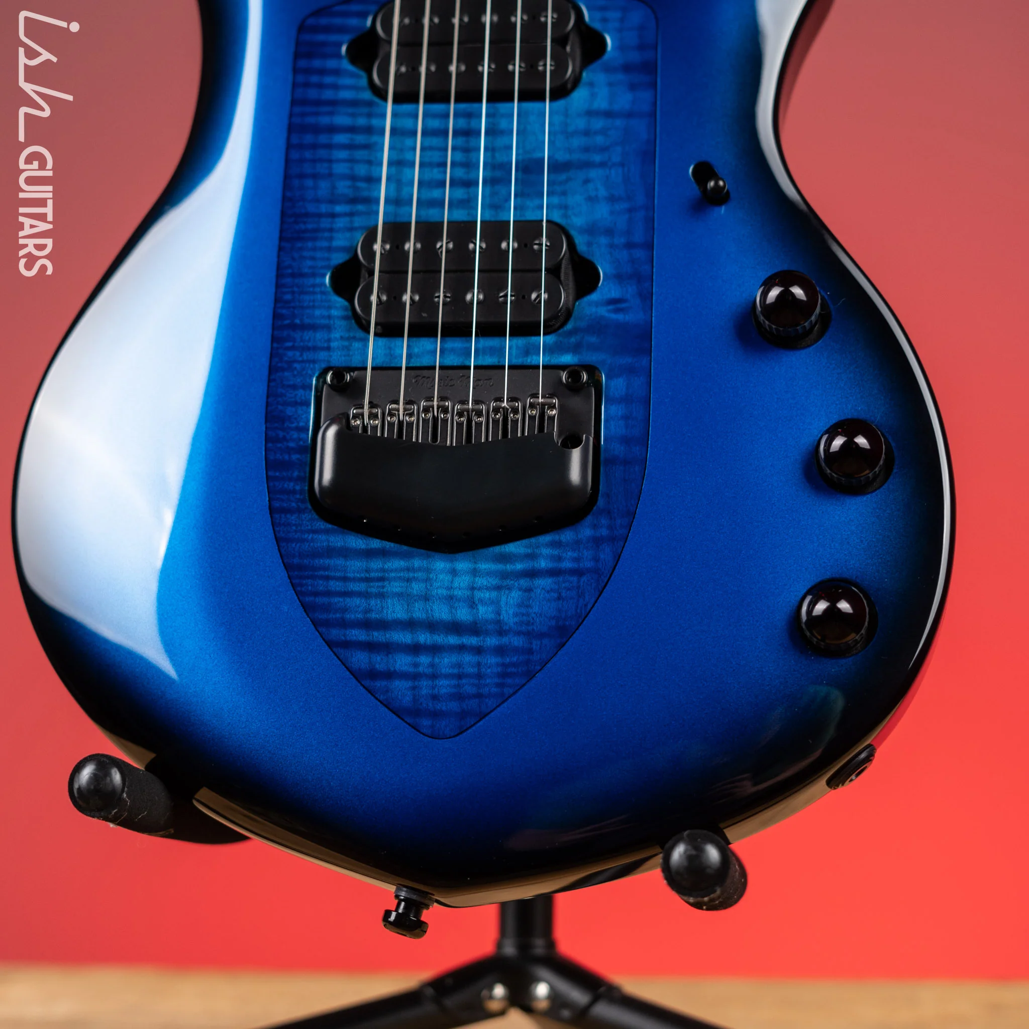 2022 Ernie Ball Music Man Majesty John Petrucci Signature Titan Blue - Image 4