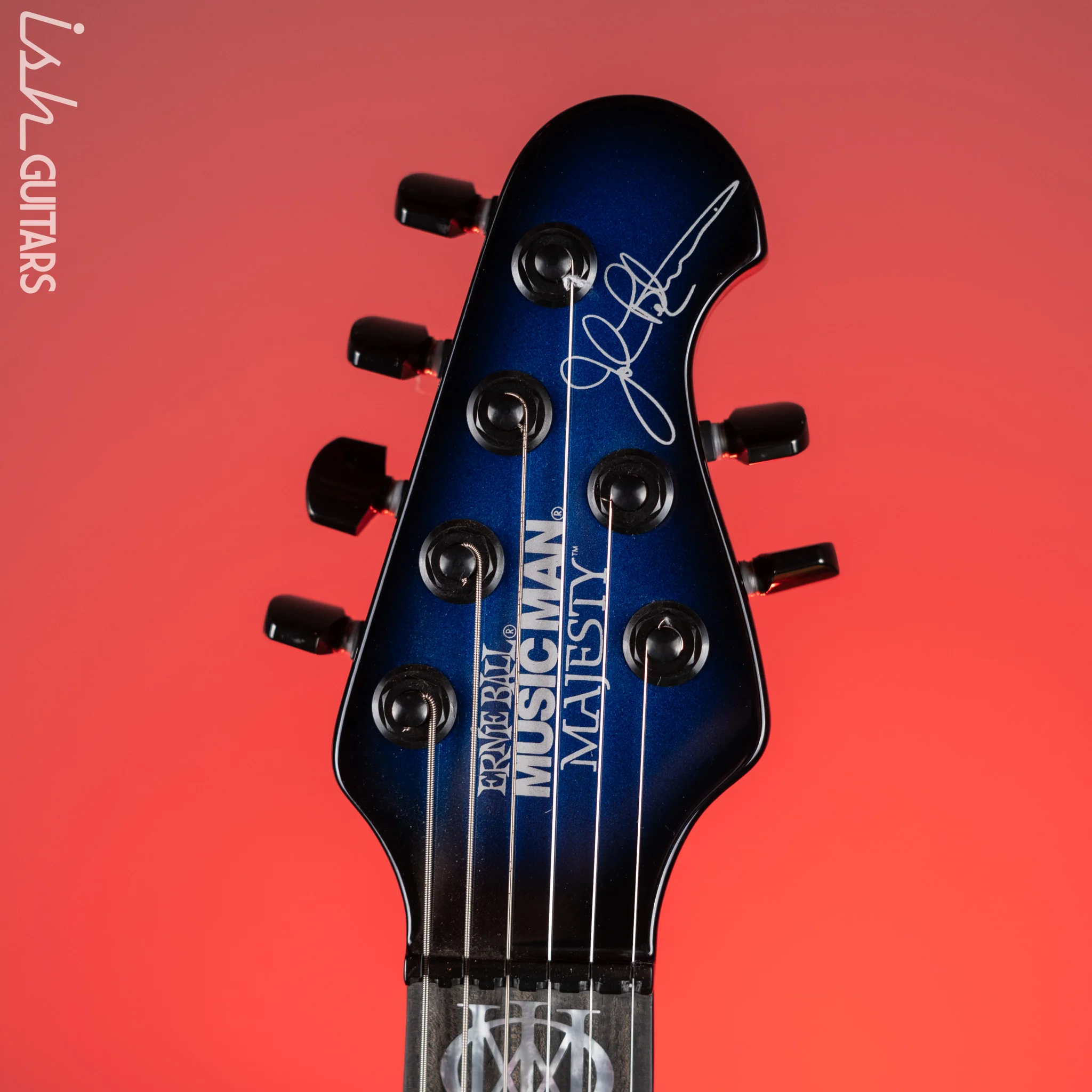 2022 Ernie Ball Music Man Majesty John Petrucci Signature Titan Blue - Image 7