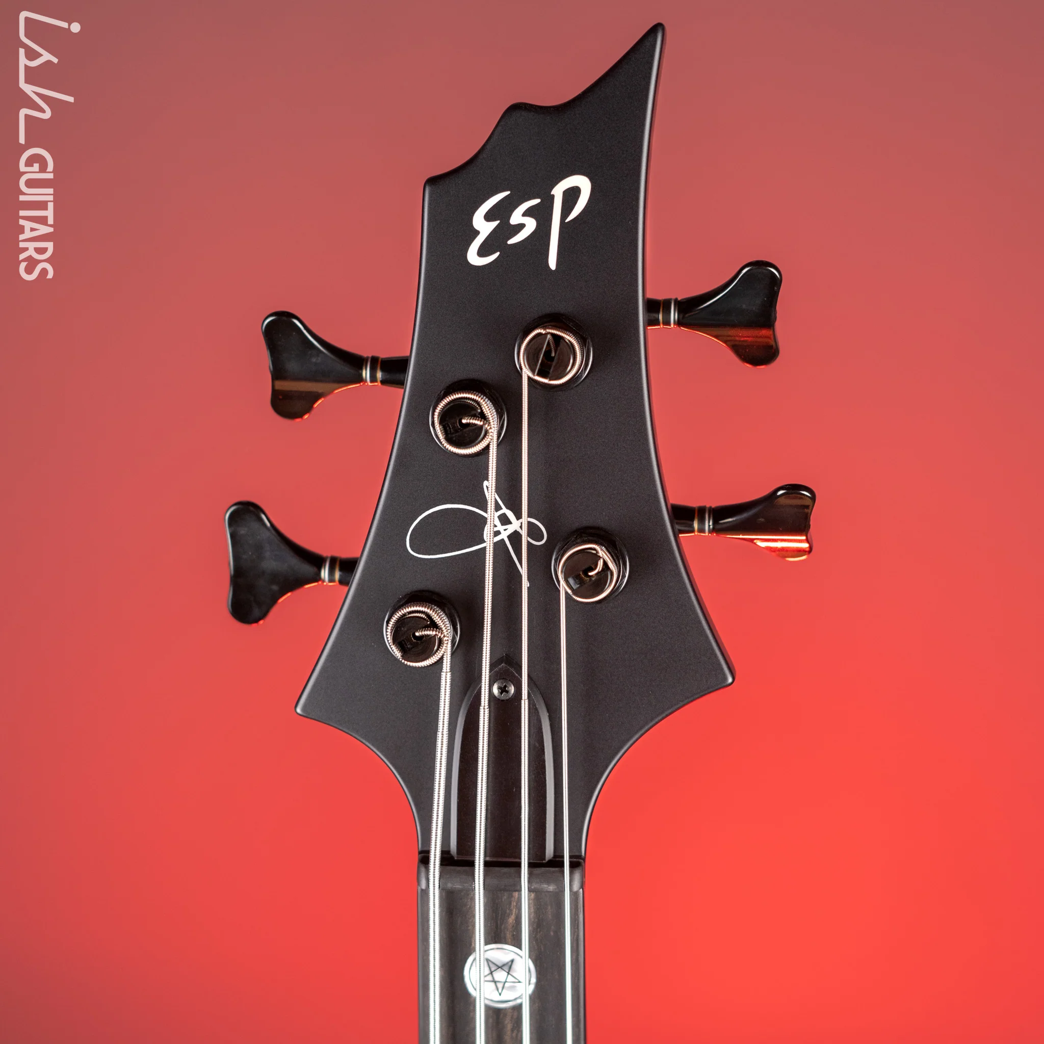 2022 ESP Guitars Tom Araya FRX Signature Bass MIJ Custom Shop Black Satin - Image 6
