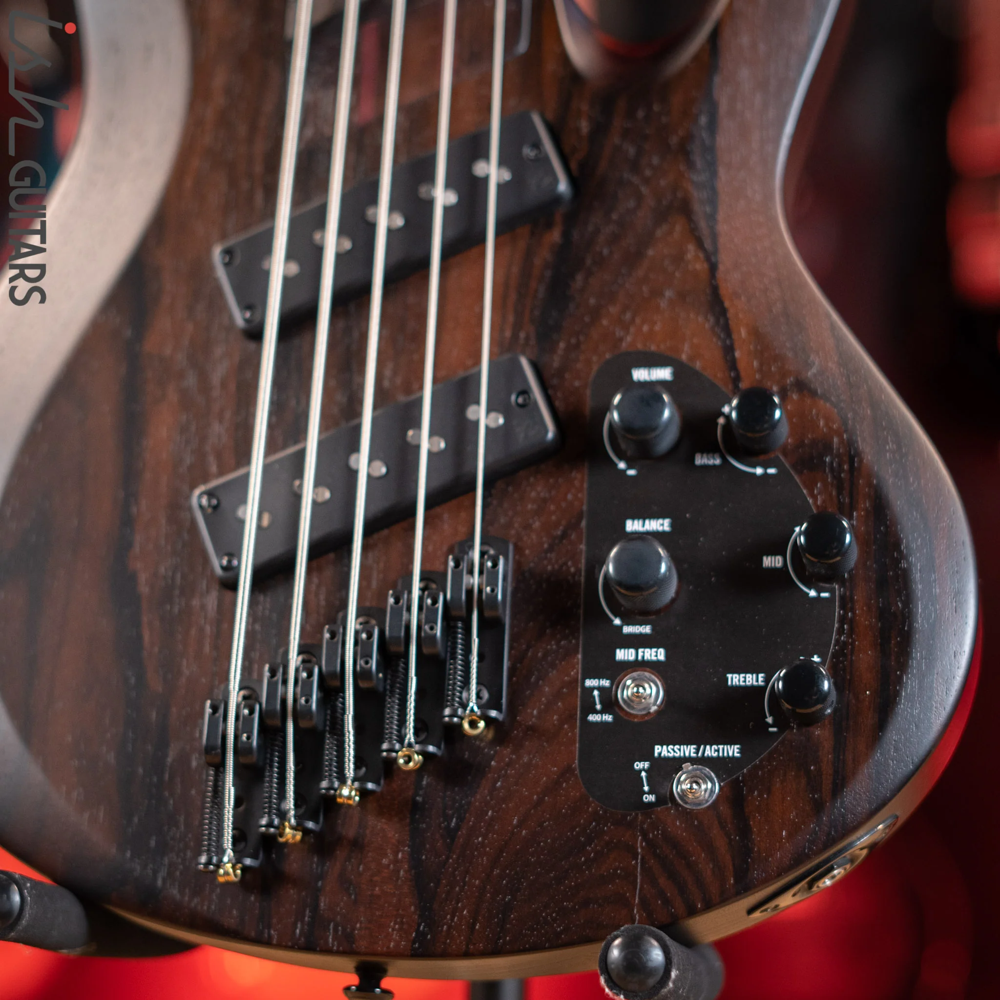 ESP LTD B1005MS Multi-Scale 5-String Bass Ziricote Top Natural Satin Demo - Image 4