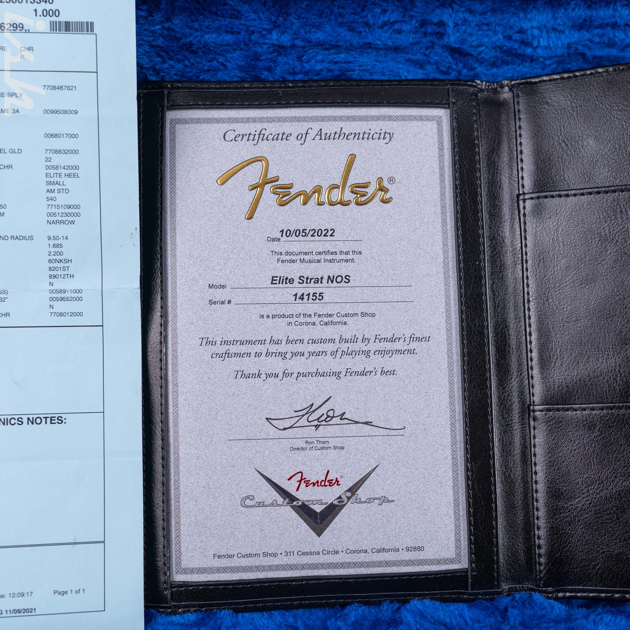 2022 Fender Elite Stratocaster NOS Custom Shop Pewter - Image 14
