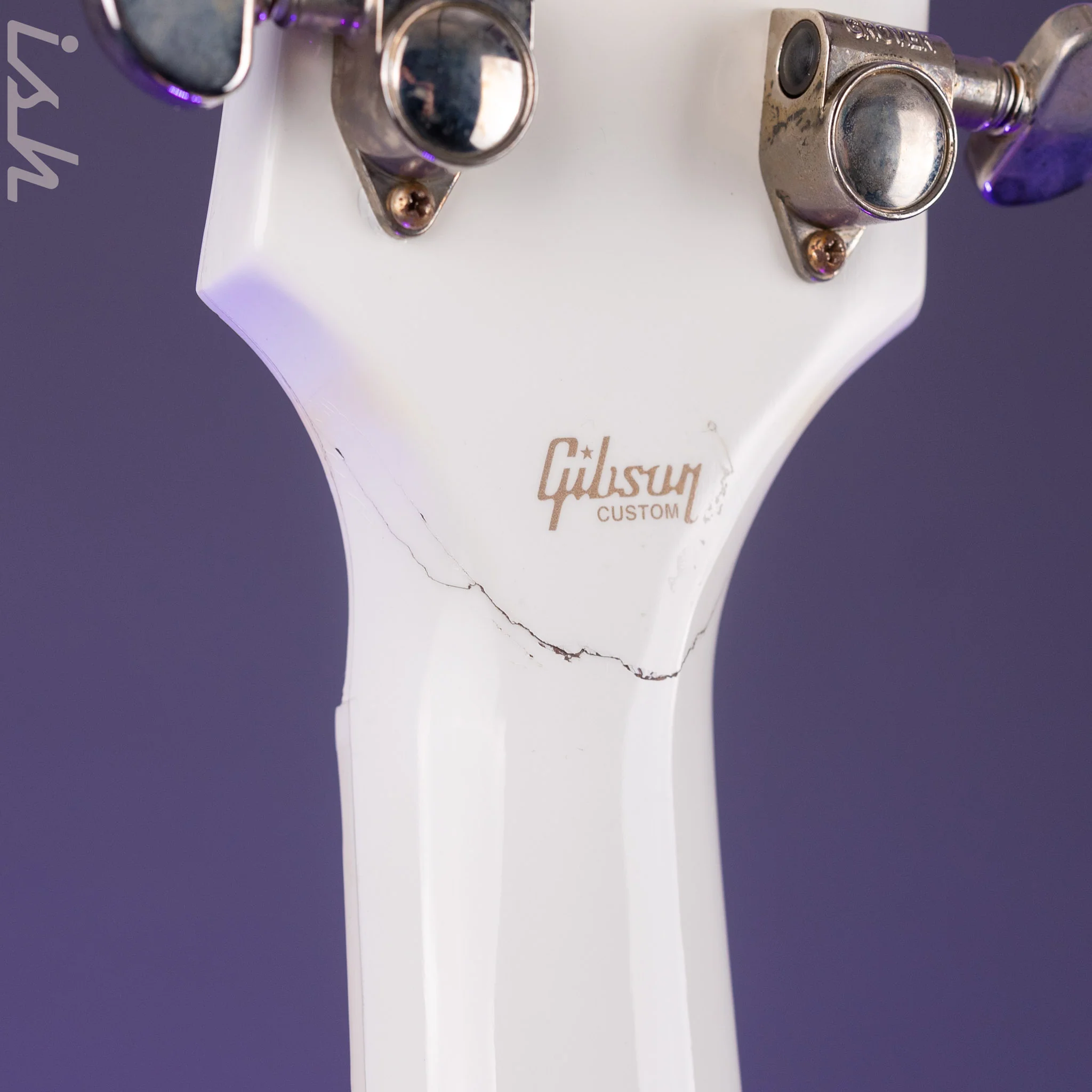 2022 Gibson Les Paul Custom White - Headstock Repair - Image 19