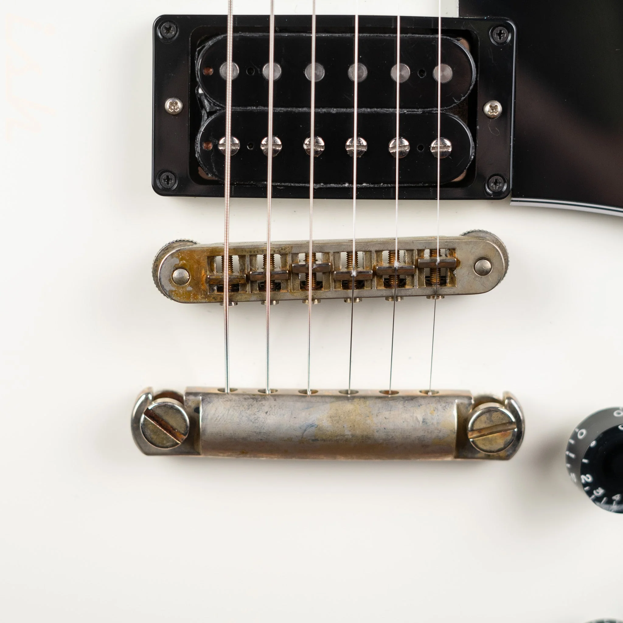 2022 Gibson Les Paul Custom White - Headstock Repair - Image 5