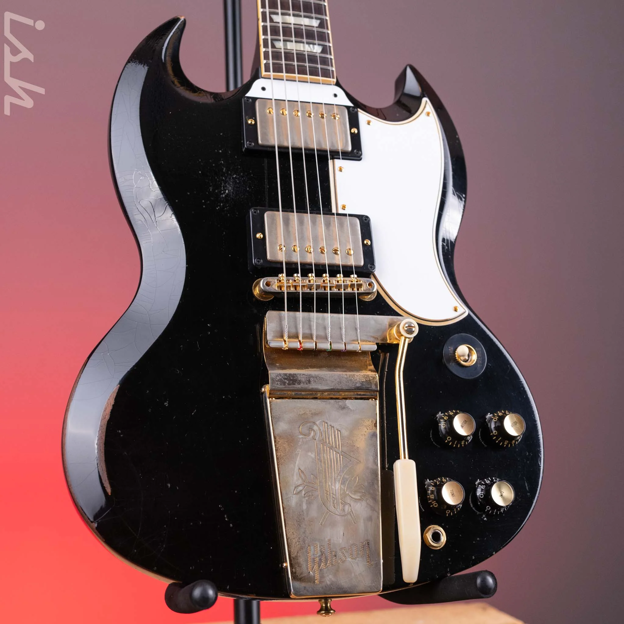 2022 Gibson SG Les Paul Murphy Lab Heavy Relic Black