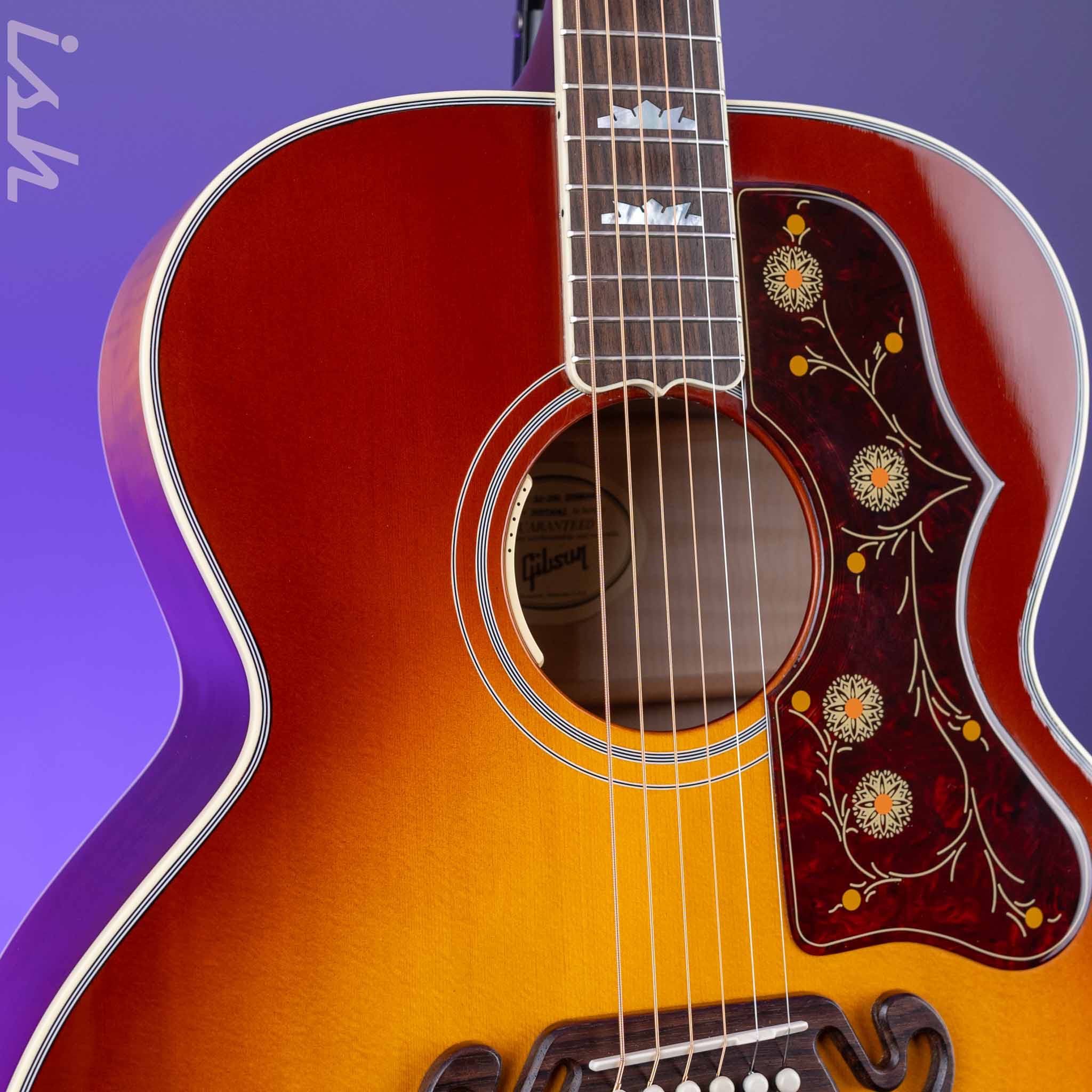 2022 Gibson SJ-200 Standard Acoustic-Electric Guitar Autumnburst - Image 4