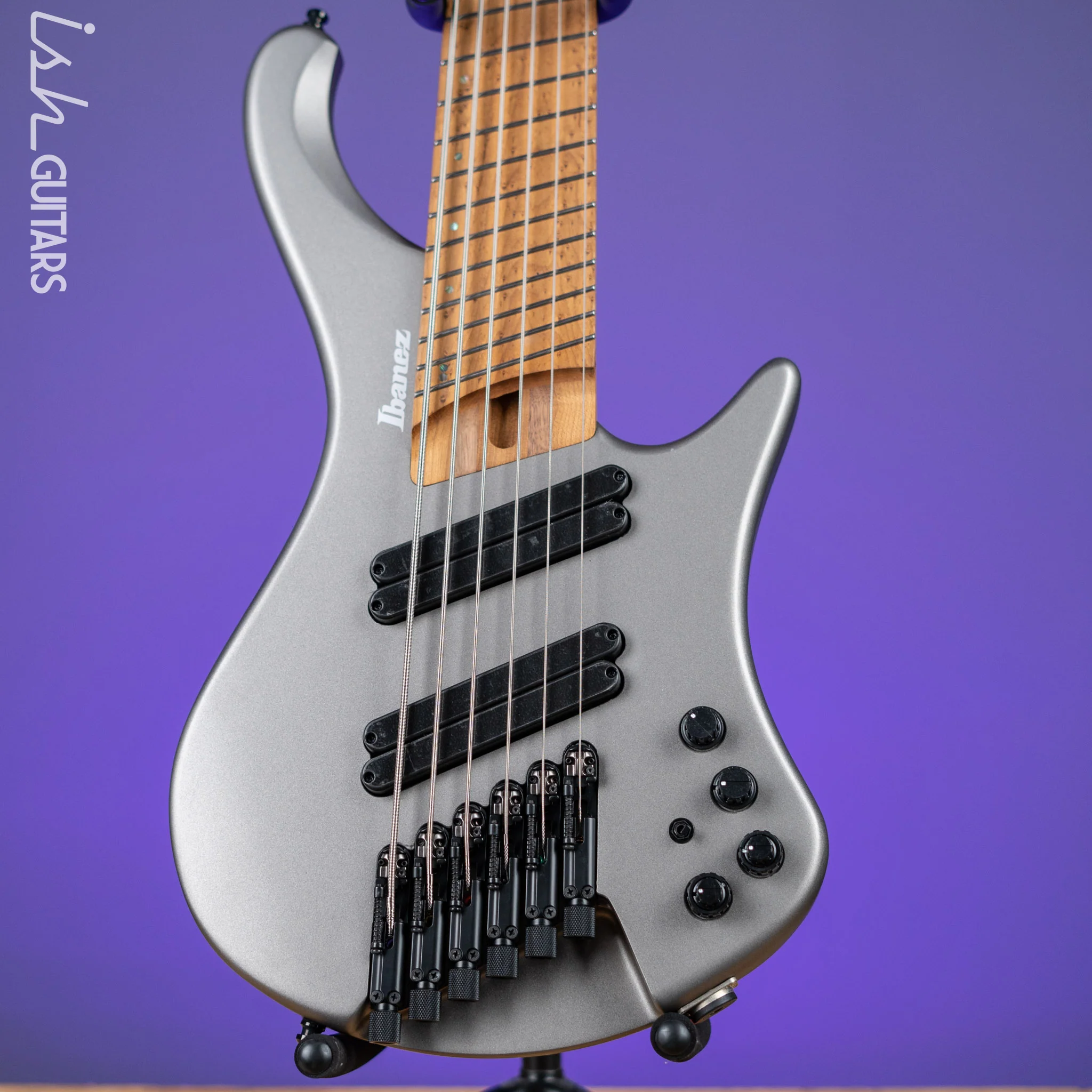 Ibanez EHB1006MS 6-String Headless Bass Metallic Grey Matte Demo