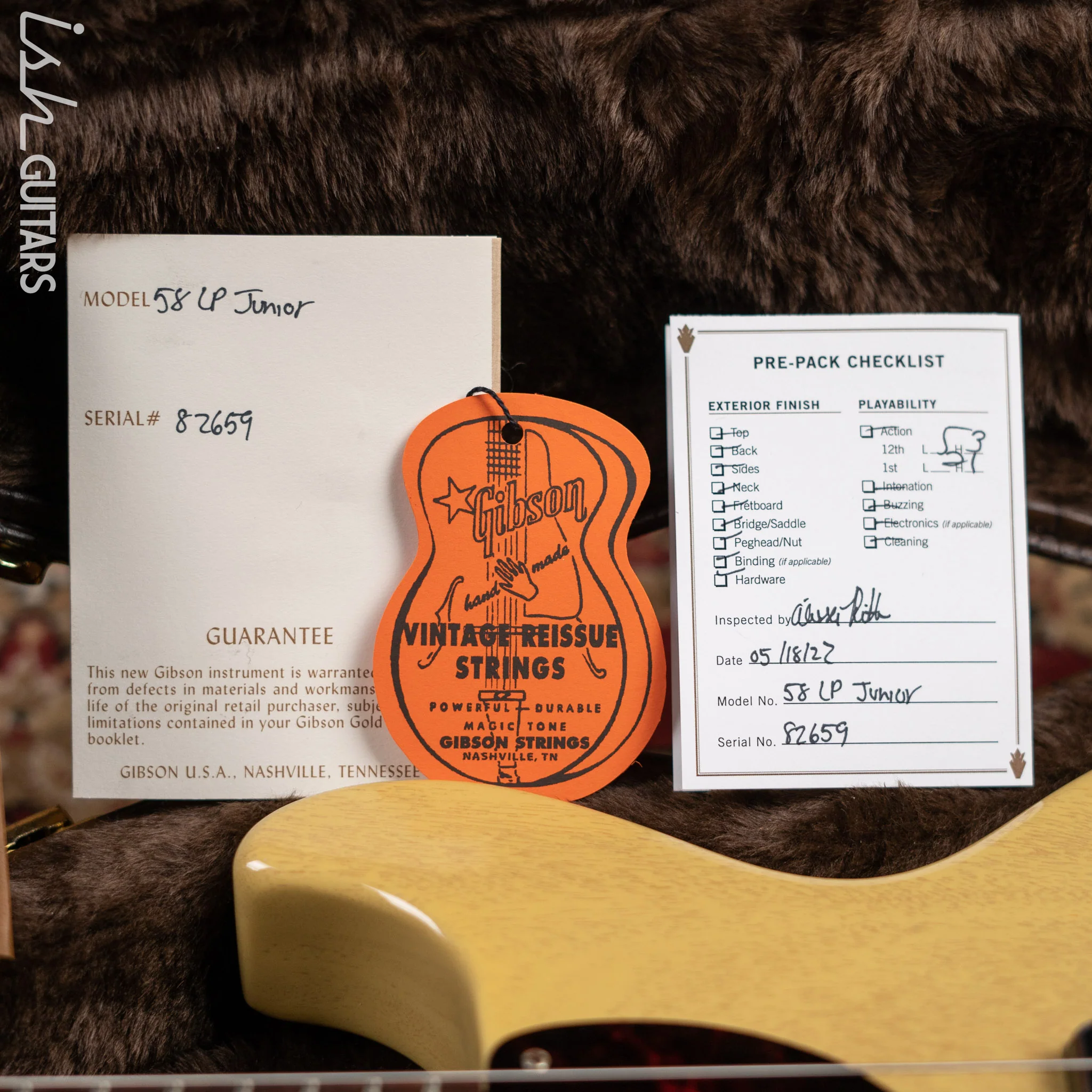 2022 Lefty Gibson '58 Les Paul Junior Double Cut TV Yellow - Image 17