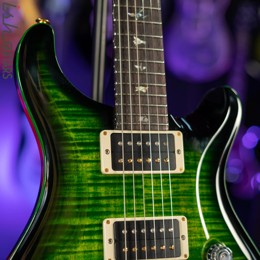 PRS Custom 24 35th Anniversary 10 Top Emerald Green w/ Black Wrap Burst - Image 3