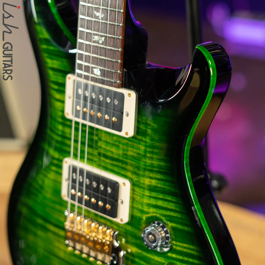 PRS Custom 24 35th Anniversary 10 Top Emerald Green w/ Black Wrap Burst - Image 5