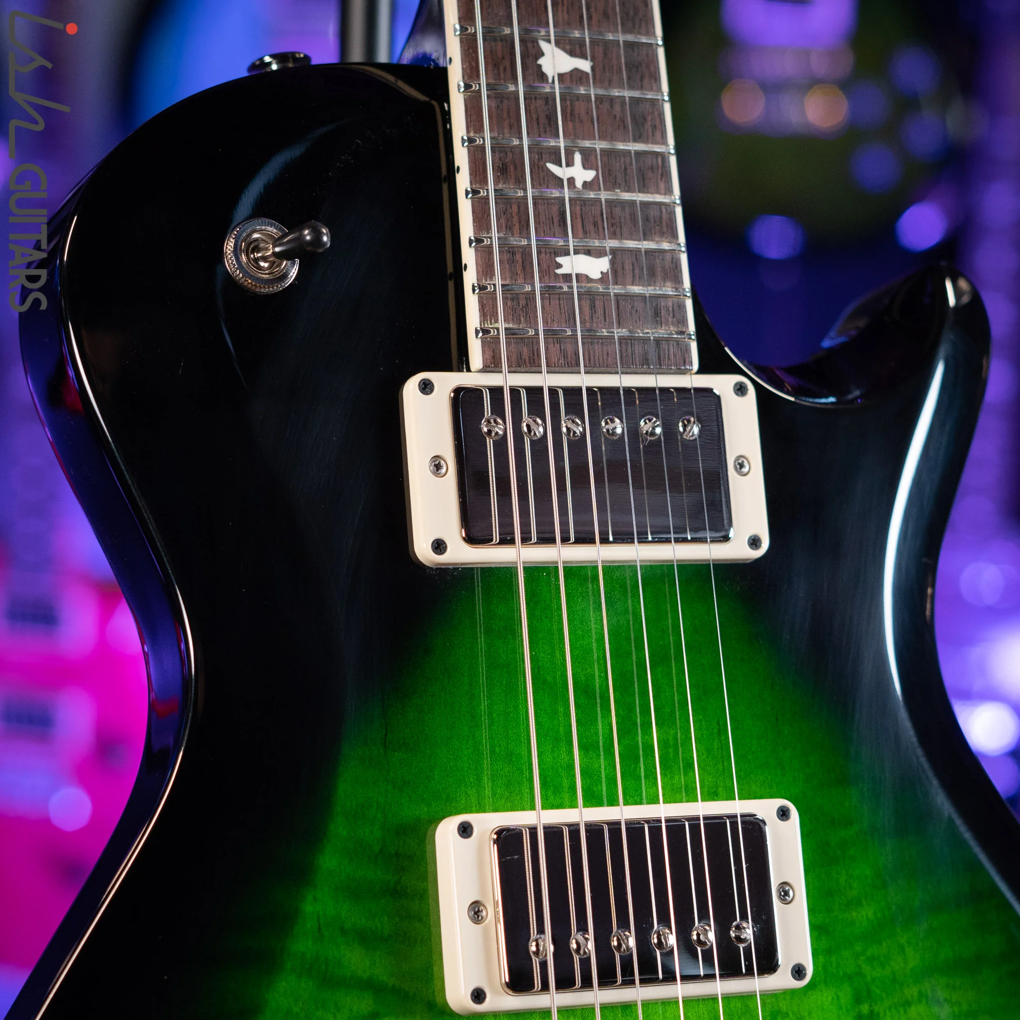 PRS S2 McCarty Singlecut 594 Emerald Green Black Wrap - Image 3