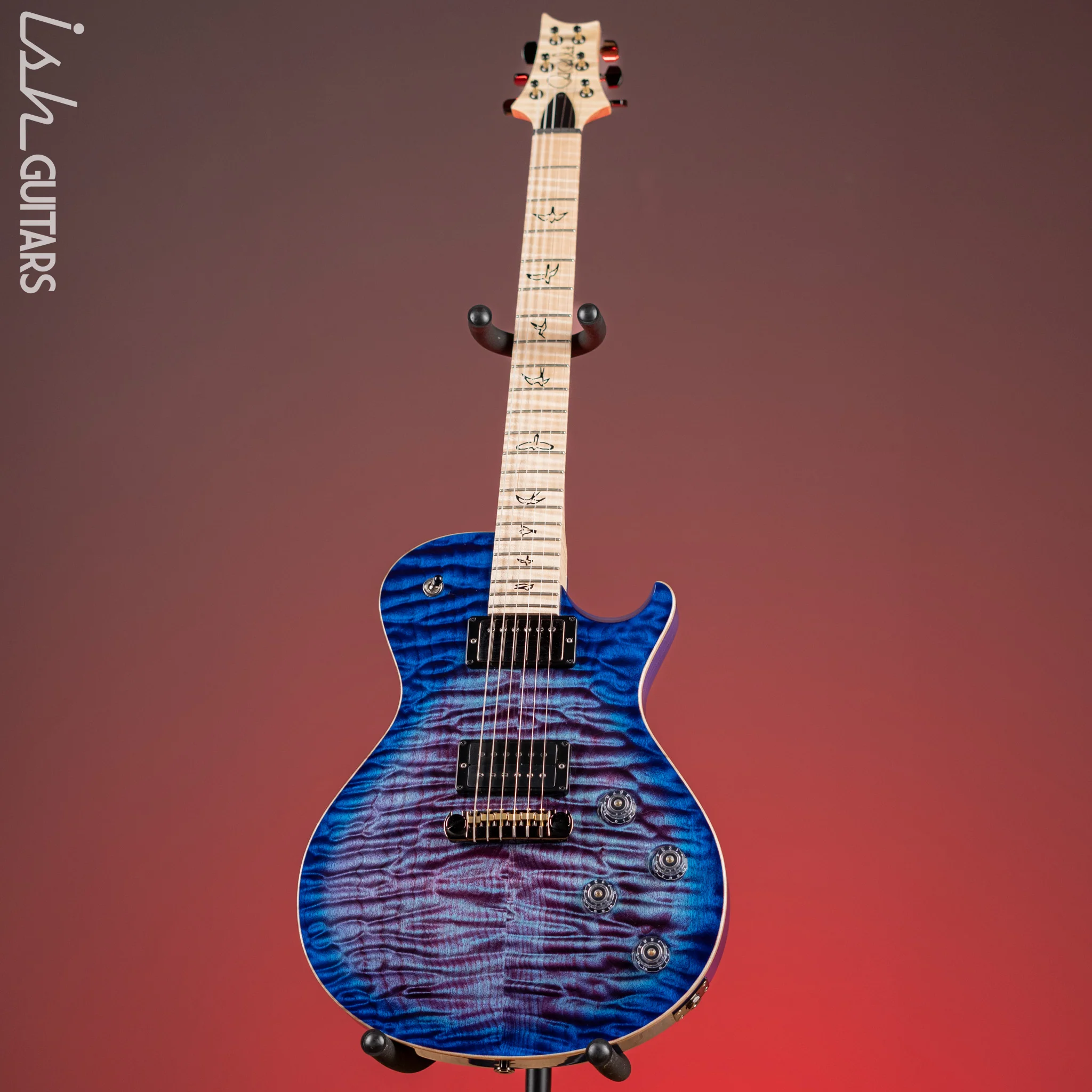 2022 PRS Tremonti Stoptail Wood Library Violet Blue Burst 10 Top Quilt - Image 2