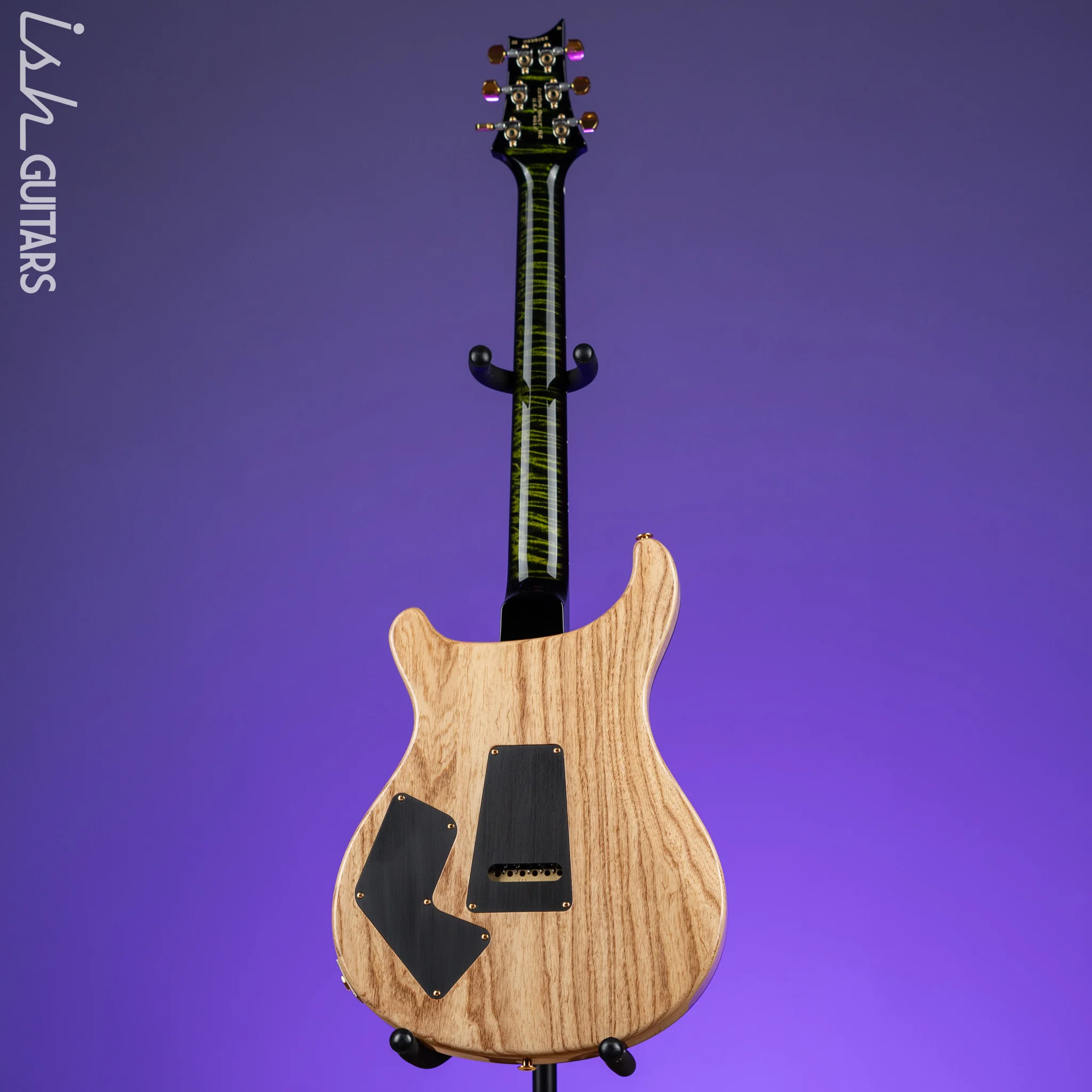 2022 PRS Wood Library Modern Eagle V 10-Top Quilt Jade Green Smoked Burst Wrap - Image 8