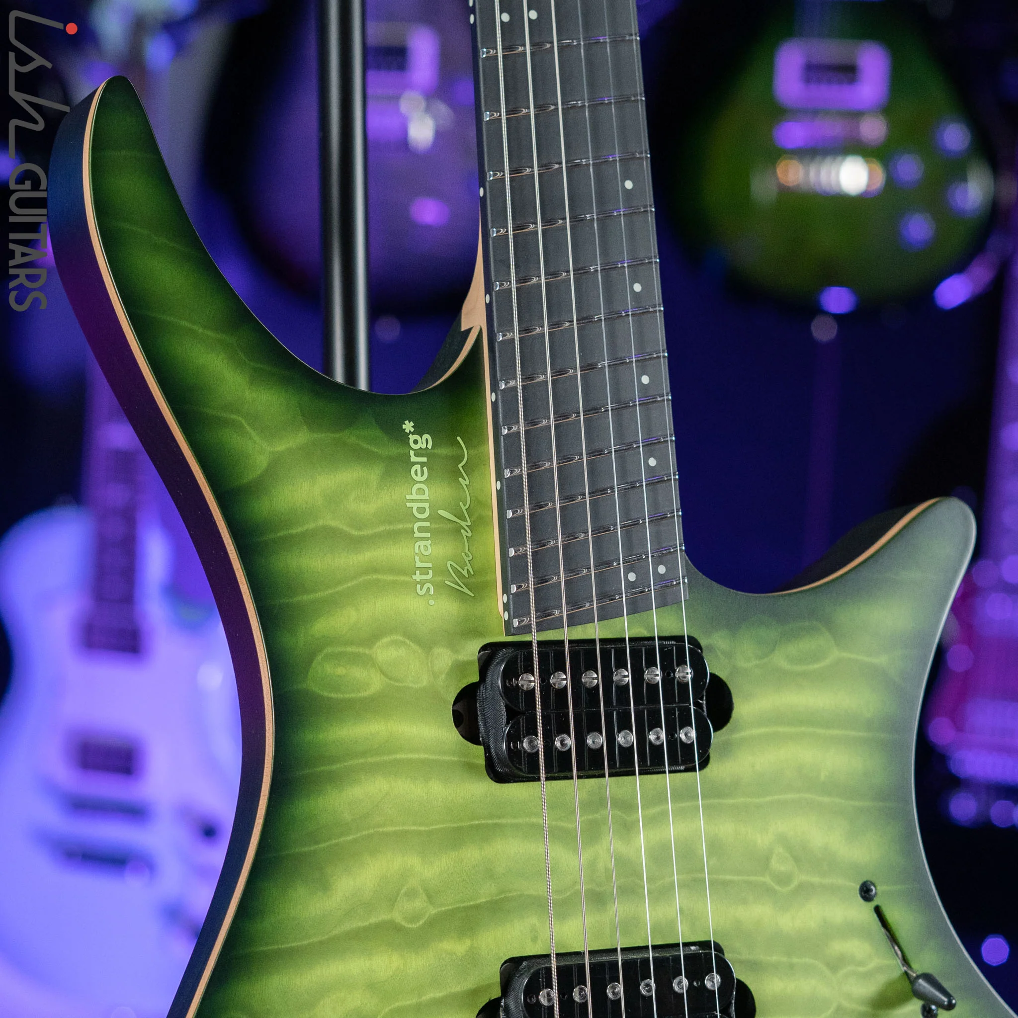 Strandberg Boden Prog NX 6 Multi-Scale Headless Guitar Earth Green - Image 3