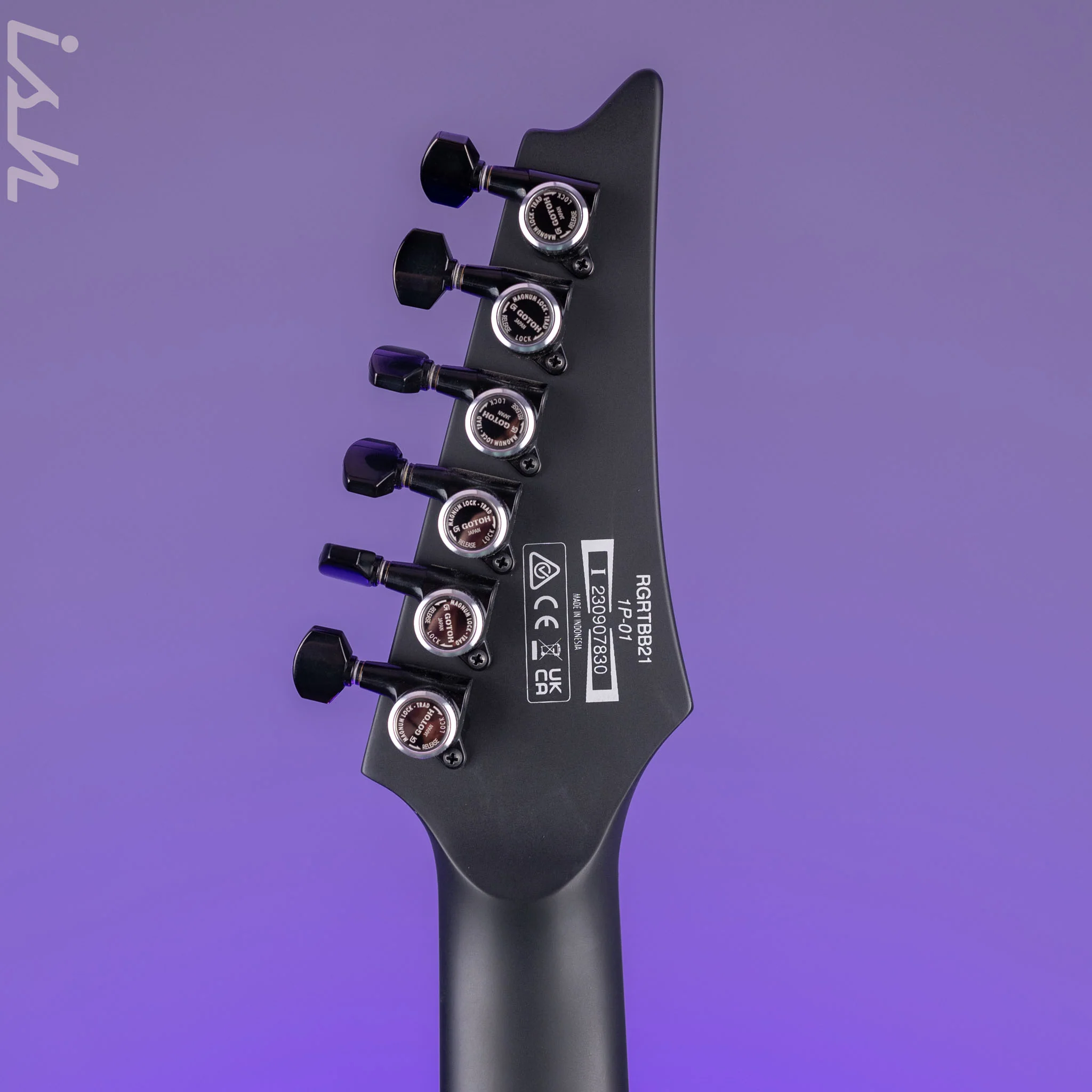 Ibanez RGRTBB21 Iron Label Baritone Electric Guitar Black Flat Demo - Image 12