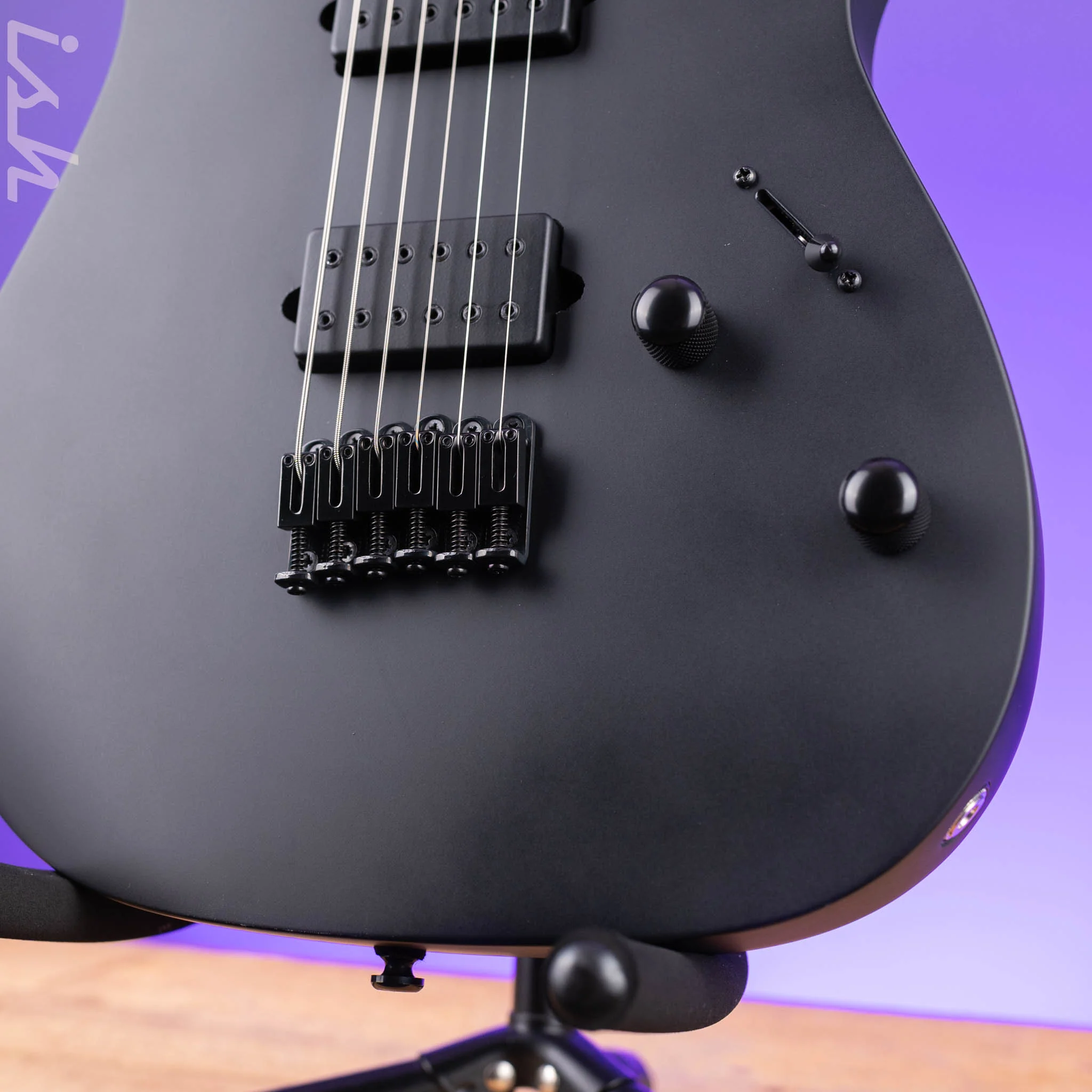 Ibanez RGRTBB21 Iron Label Baritone Electric Guitar Black Flat Demo - Image 4