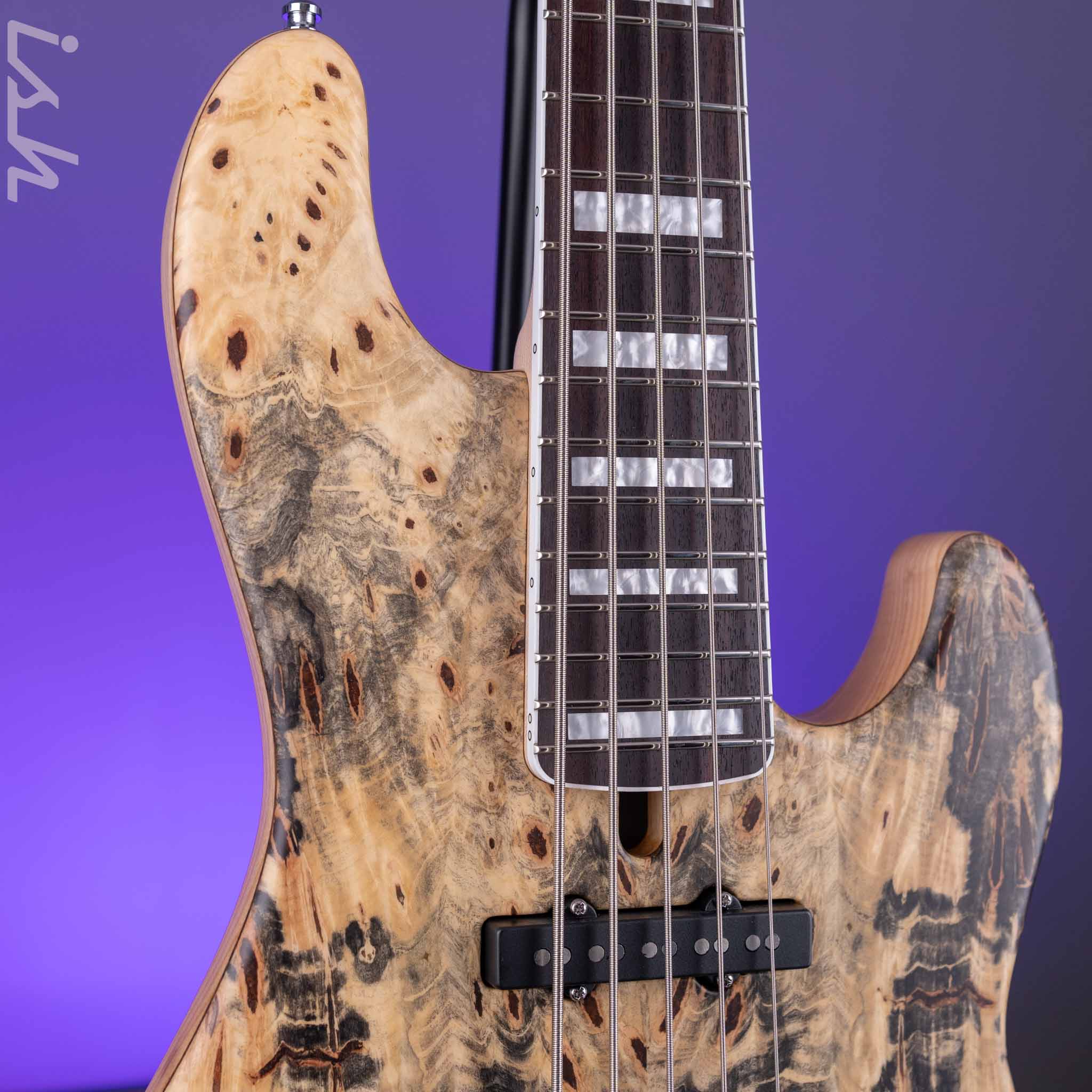 2023 Mayones Jabba Custom 5 Buckeye Burl Trans Natural Satin - Image 3