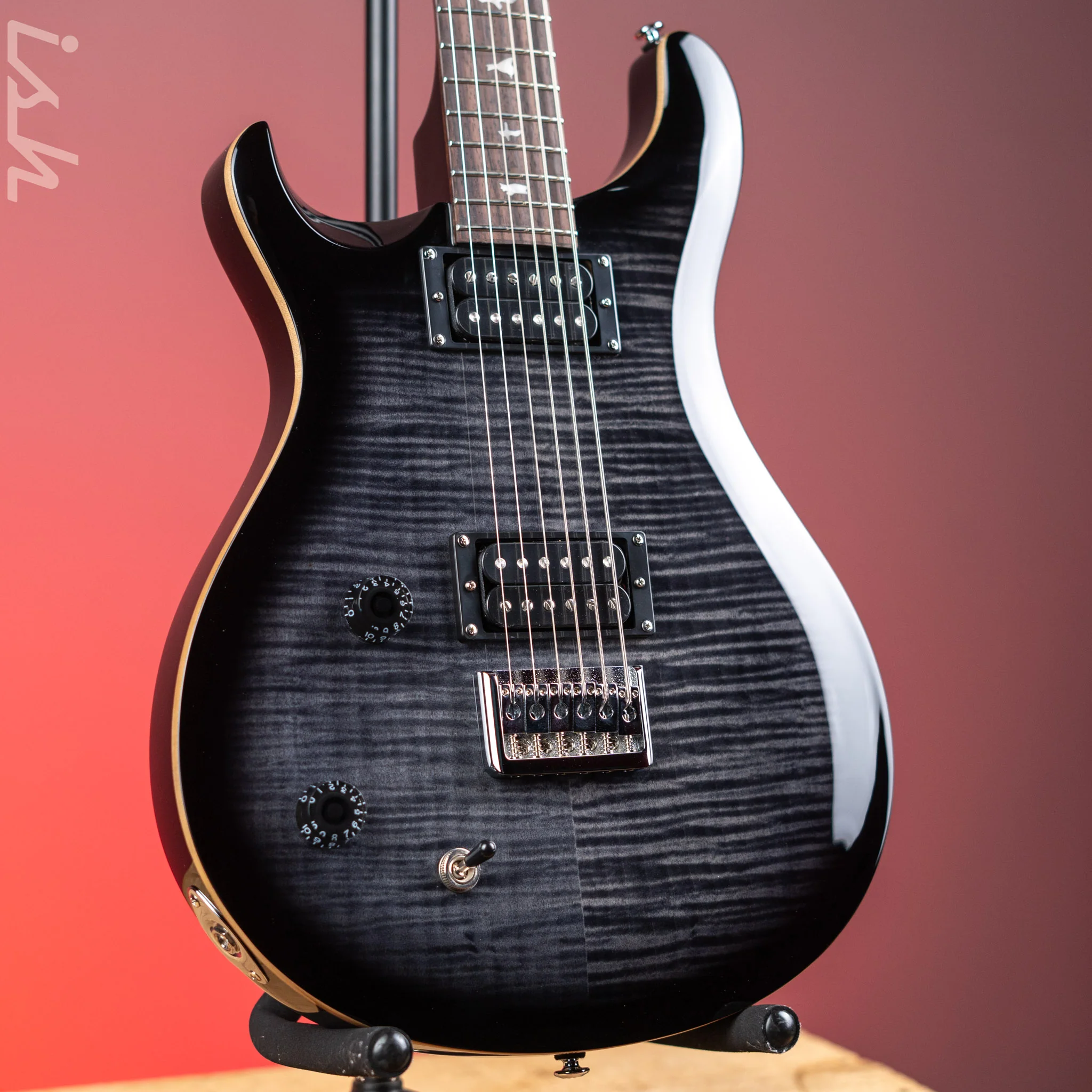 PRS SE 277 Baritone Left Handed Electric Guitar Charcoal Burst