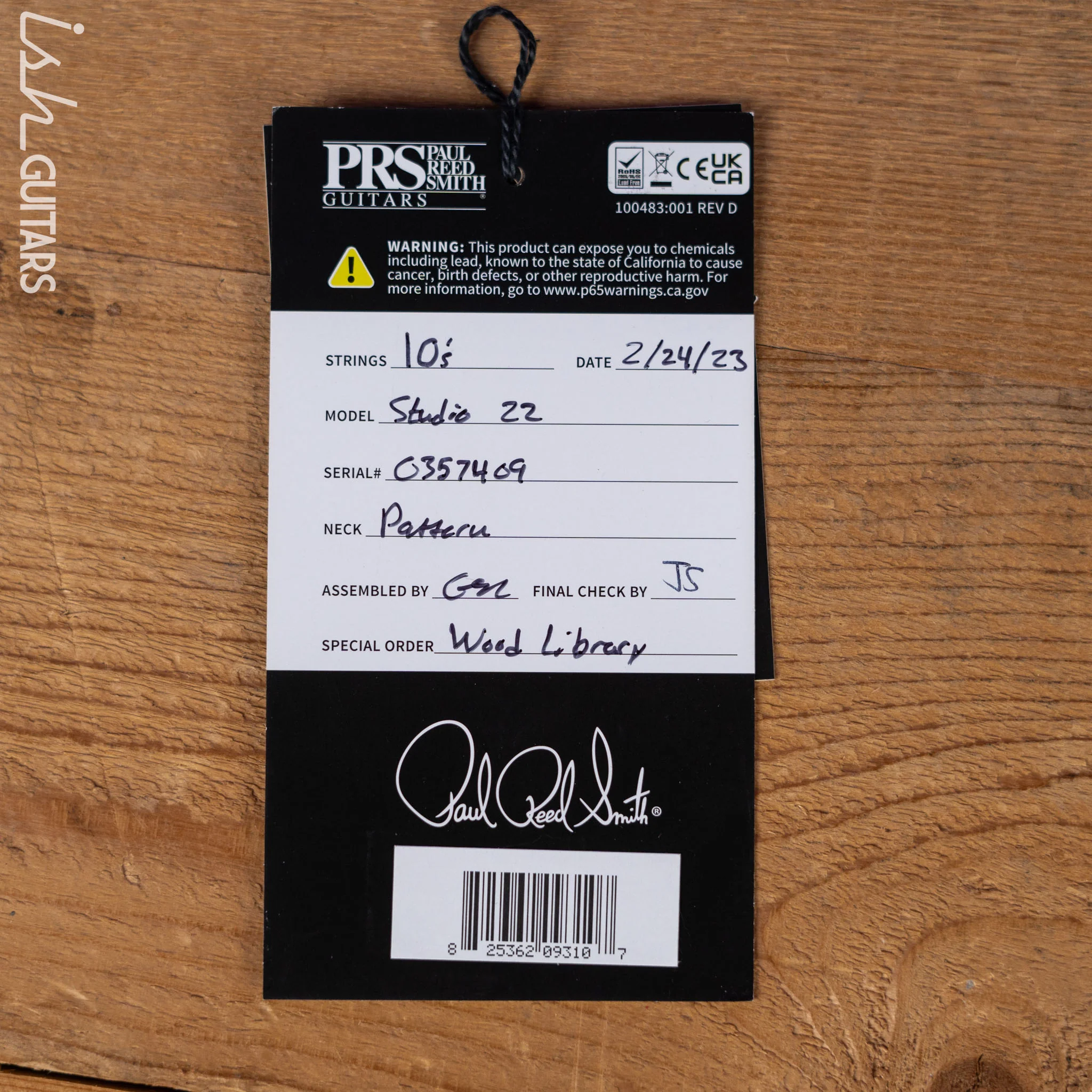 PRS Studio Wood Library 10-Top Copperhead Burst - Image 13