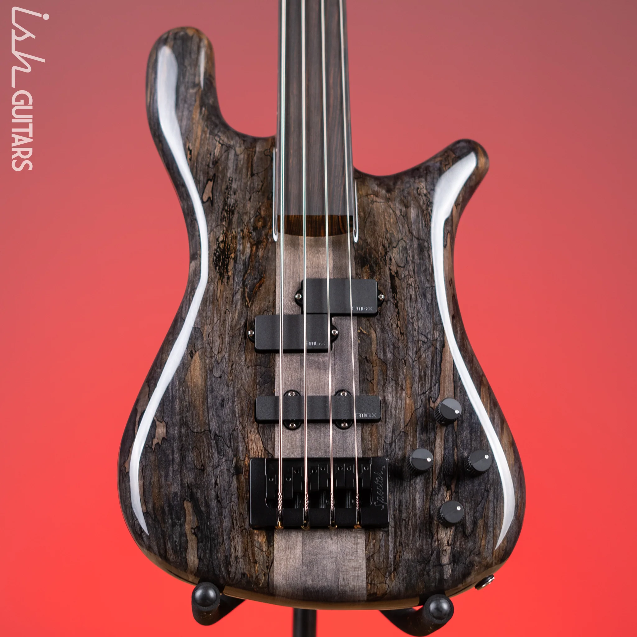 Spector NS-2 4-String Bass Fretless Natural Spalted Maple High Gloss
