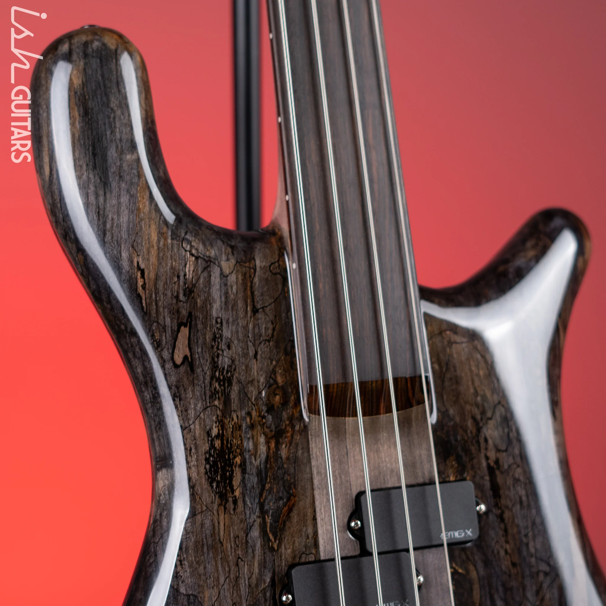 Spector NS-2 4-String Bass Fretless Natural Spalted Maple High Gloss - Image 3