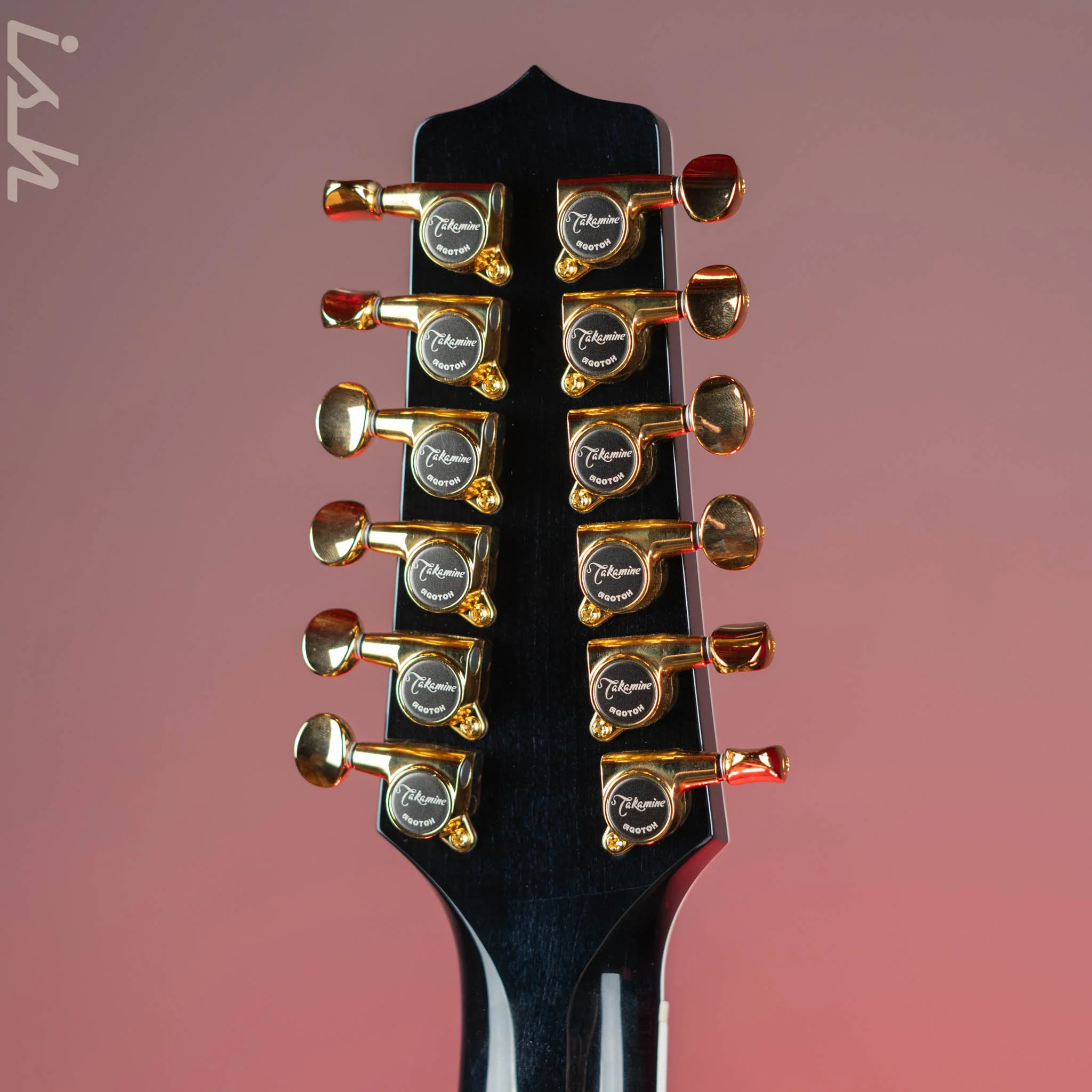 Takamine Thinline TSP158C-12 12-String Acoustic-Electric Guitar See-Through Black Demo - Image 10