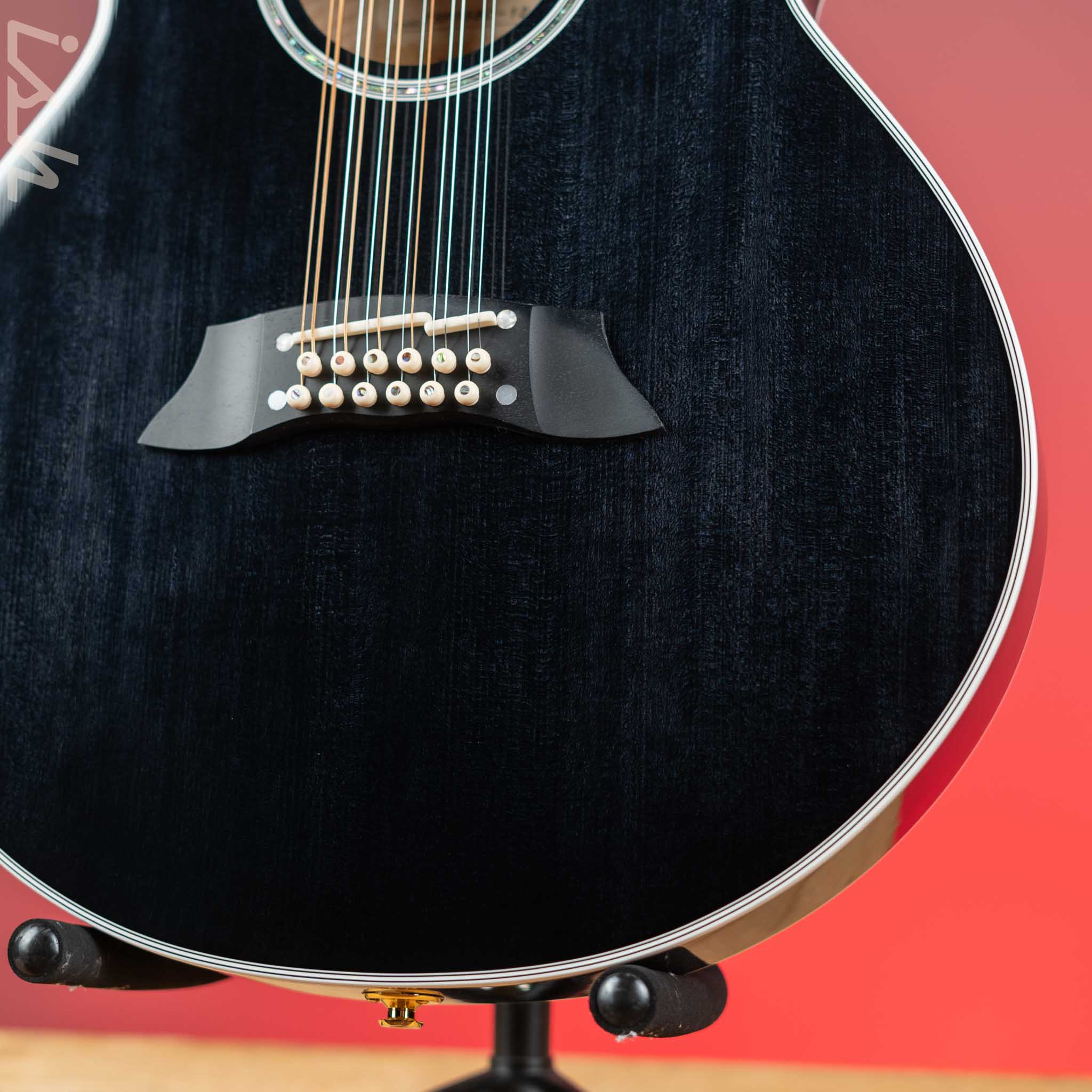 Takamine Thinline TSP158C-12 12-String Acoustic-Electric Guitar See-Through Black Demo - Image 4