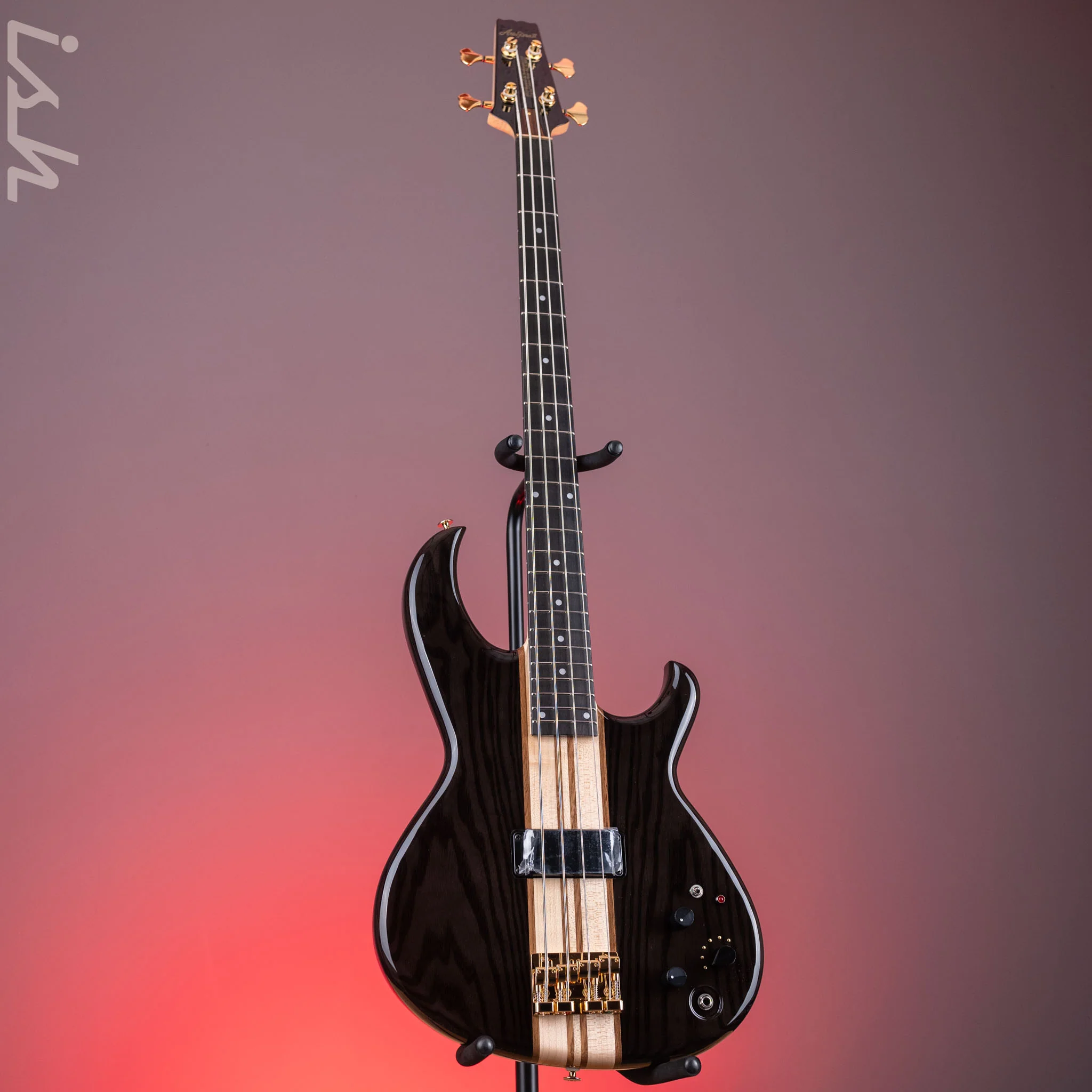 Aria Pro II SB-1000 4-String Bass See-Through Black - Image 2