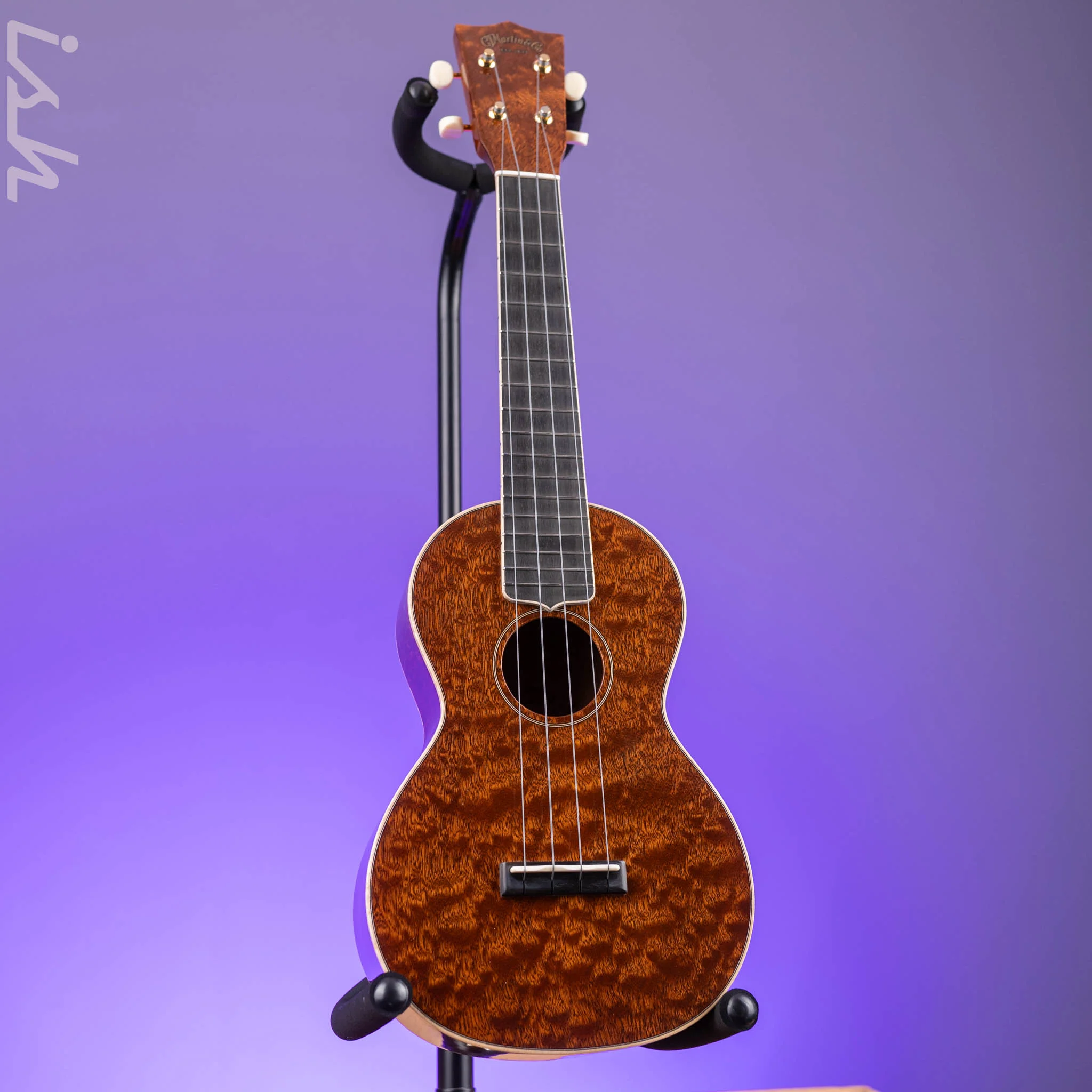 2024 Martin Custom Shop Concert Ukulele Natural Quilted Sapele - Image 2