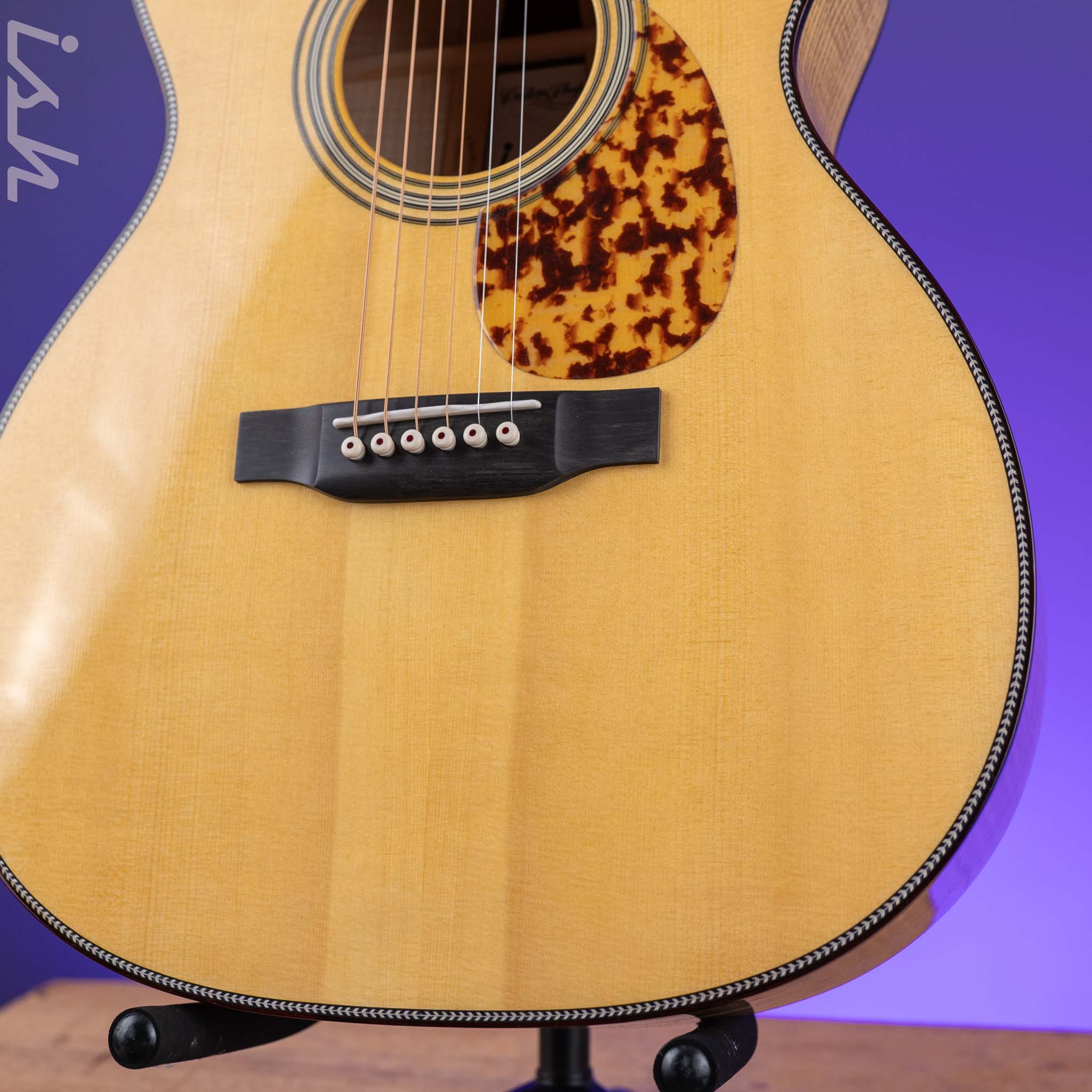 Martin Custom Shop OM-28 Style European Spruce w/ Curly Ash Back & Sides - Image 5